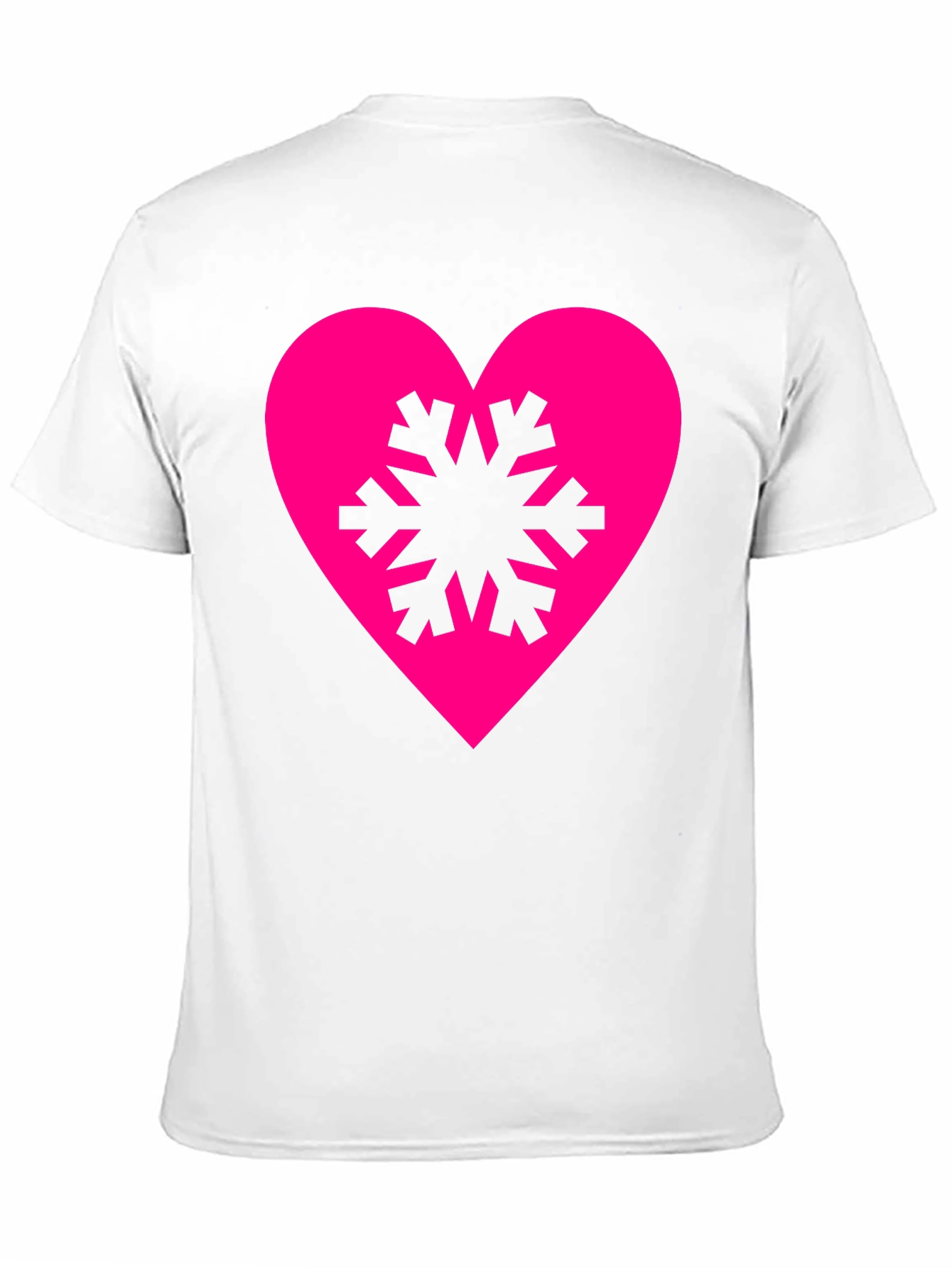 Heart Snowflake Graphic Tee - Stylish Black T-Shirt