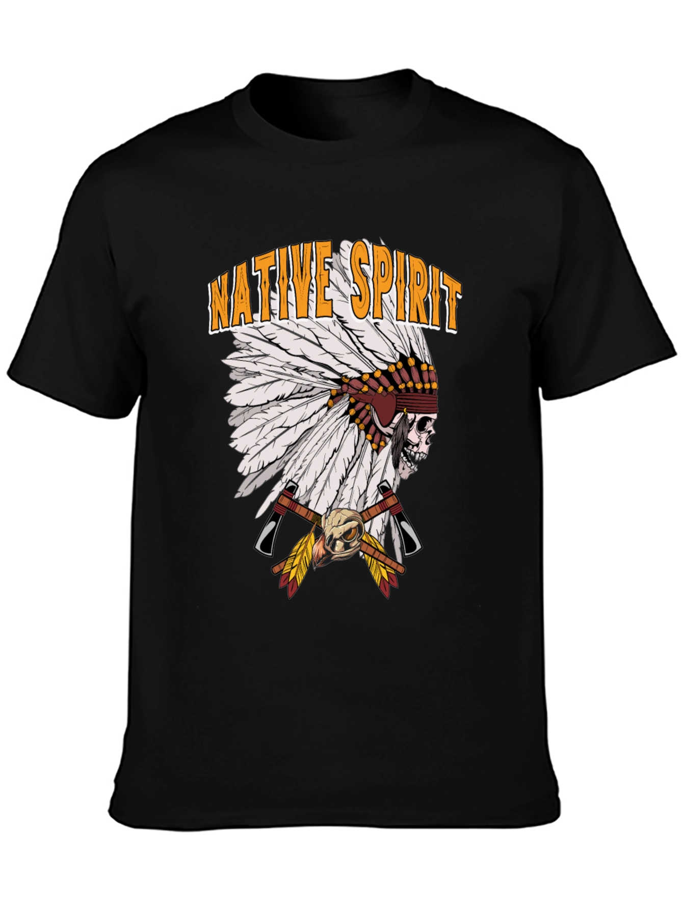 Native Spirit T-Shirt - Skull Headdress