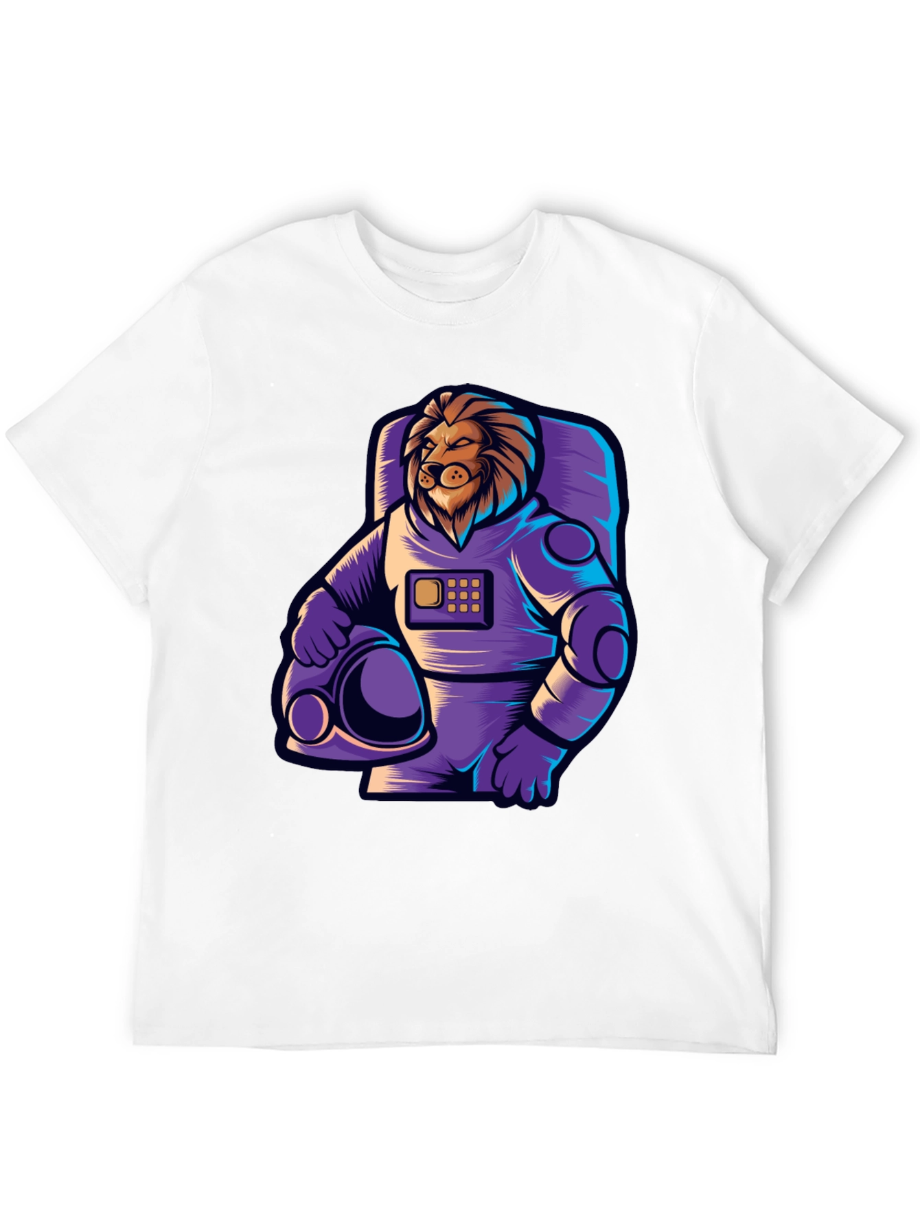 Lion Astronaut T-Shirt - Space Explorer Tee