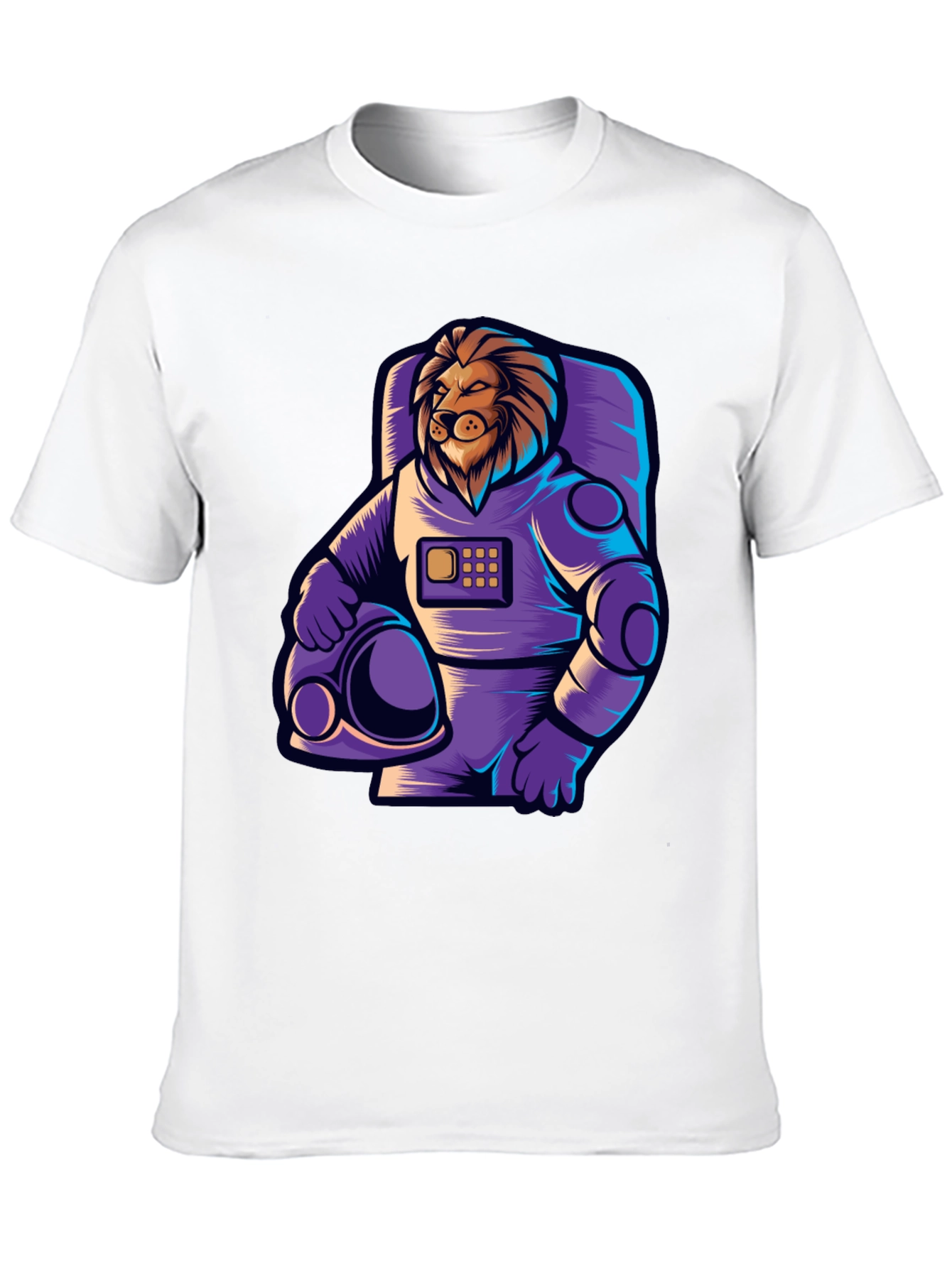 Lion Astronaut T-Shirt - Space Explorer Tee