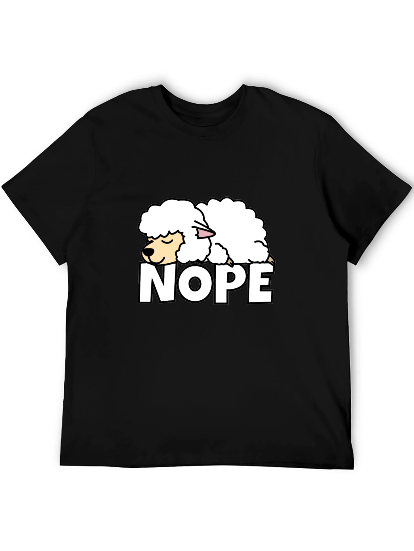 Nope Lazy Sheep T-Shirt - Funny Graphic Tee