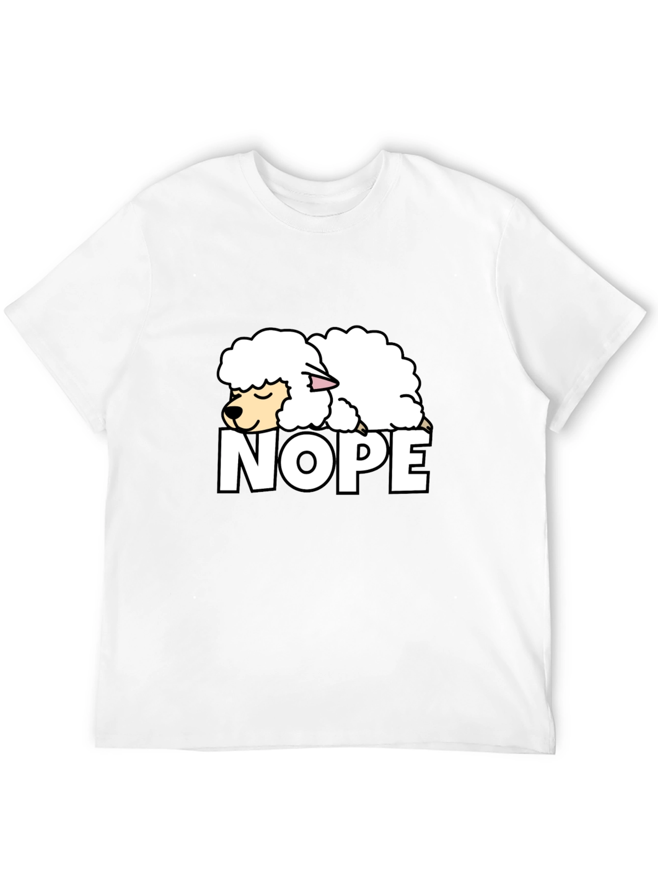 Nope Lazy Sheep T-Shirt - Funny Graphic Tee