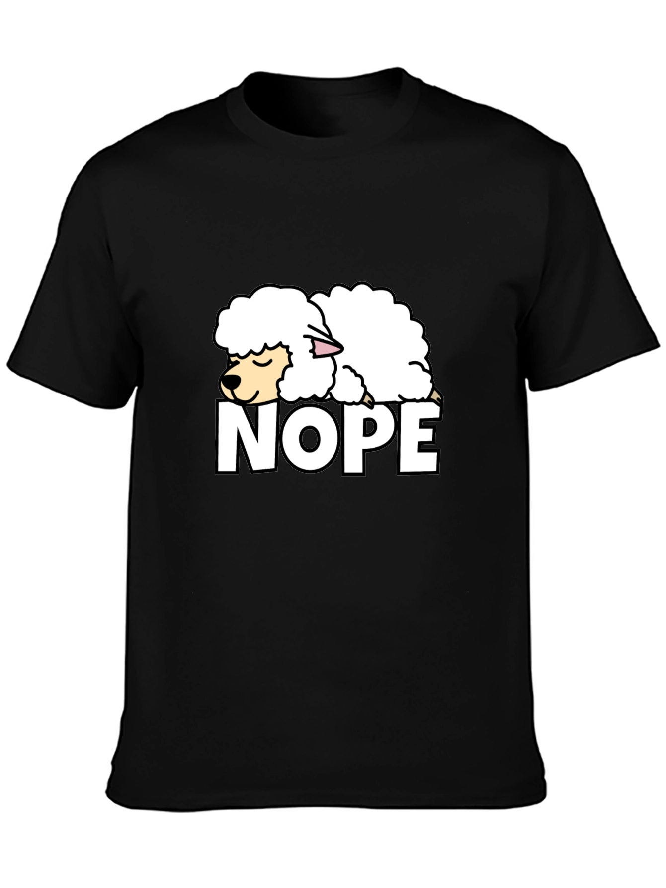 Nope Lazy Sheep T-Shirt - Funny Graphic Tee