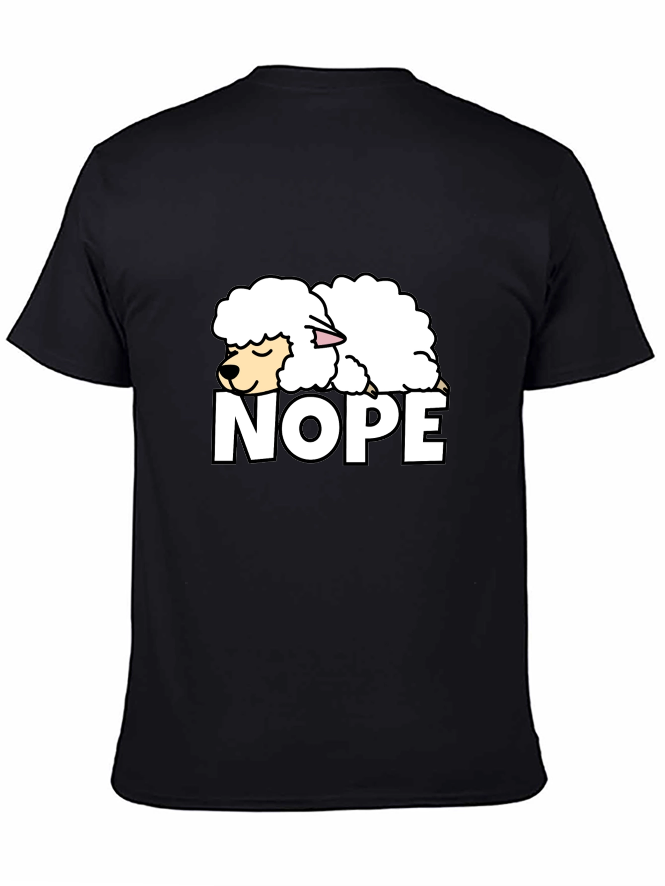 Nope Lazy Sheep T-Shirt - Funny Graphic Tee
