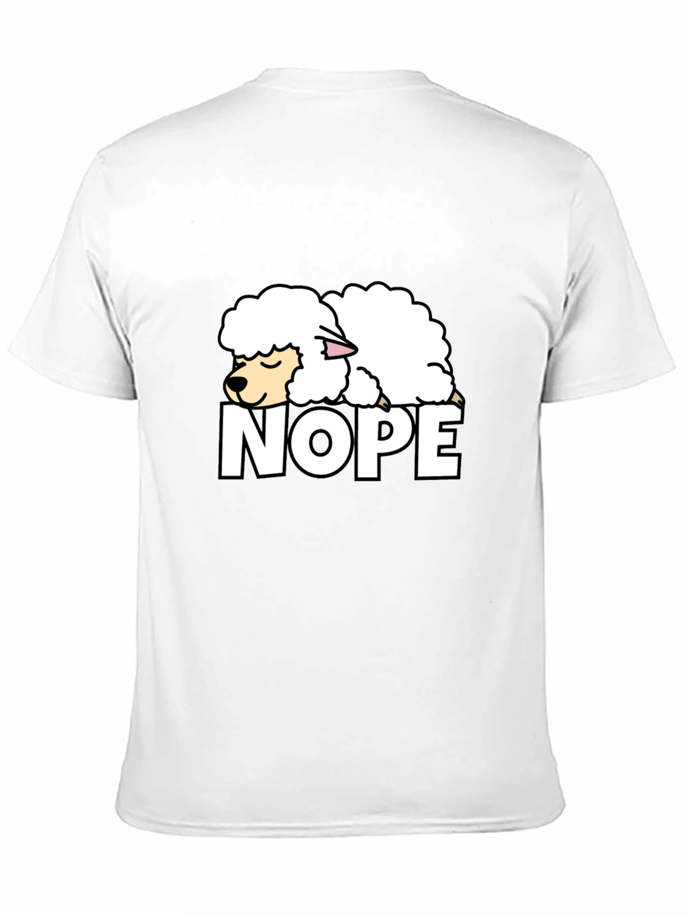 Nope Lazy Sheep T-Shirt - Funny Graphic Tee