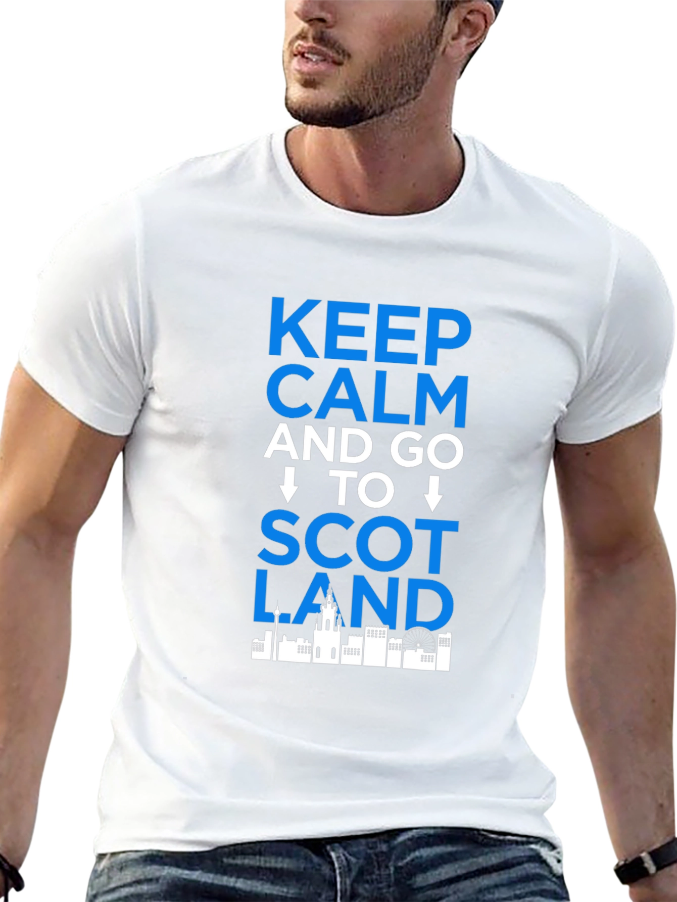 Keep Calm and Go To Scotland Black T-Shirt