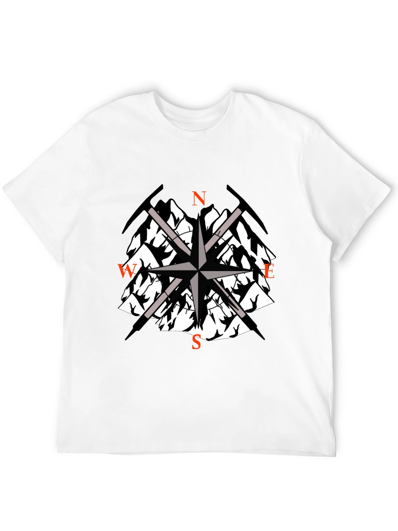 Mountain Compass Graphic Tee - Adventure Awaits!