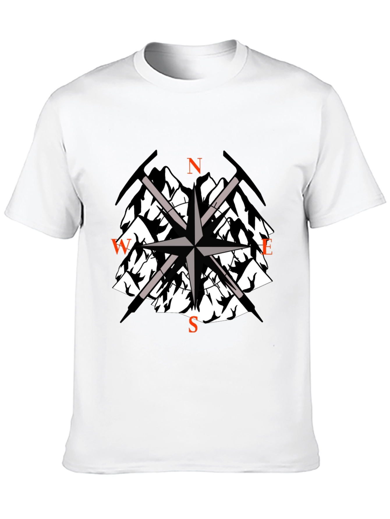 Mountain Compass Graphic Tee - Adventure Awaits!