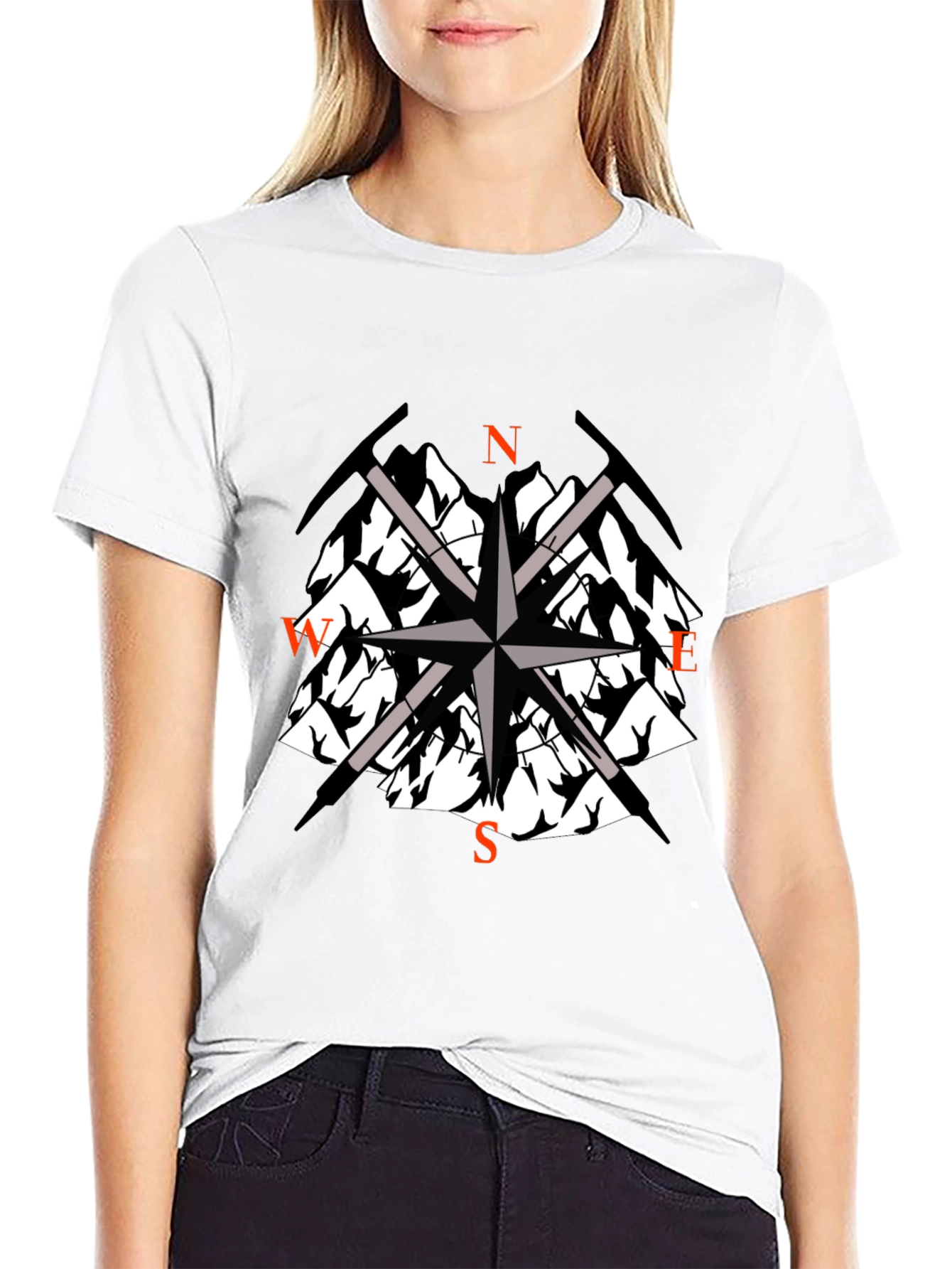 Mountain Compass Graphic Tee - Adventure Awaits!