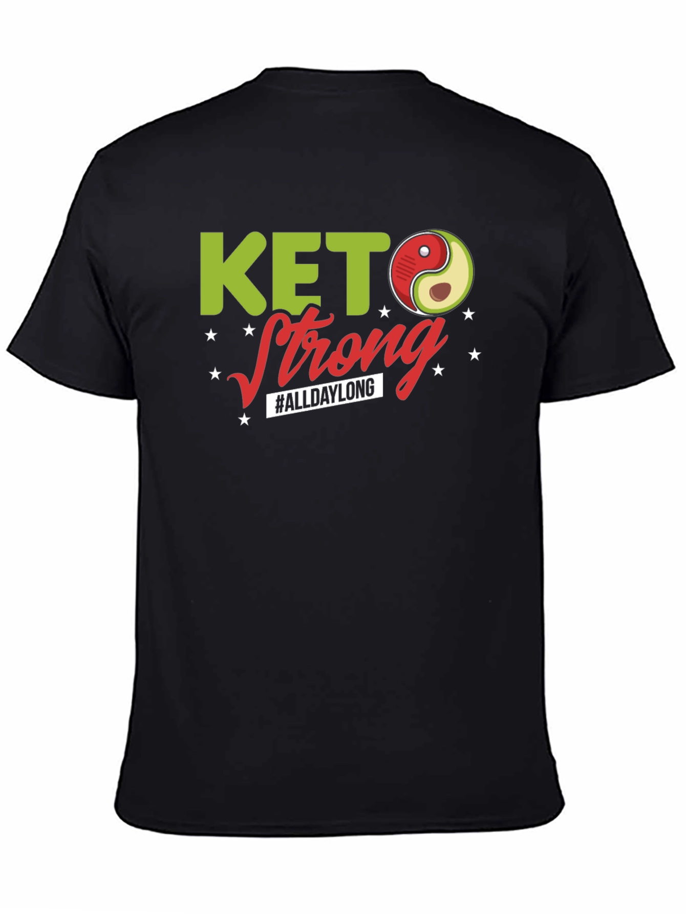 Keto Strong Avocado Yin Yang T-Shirt