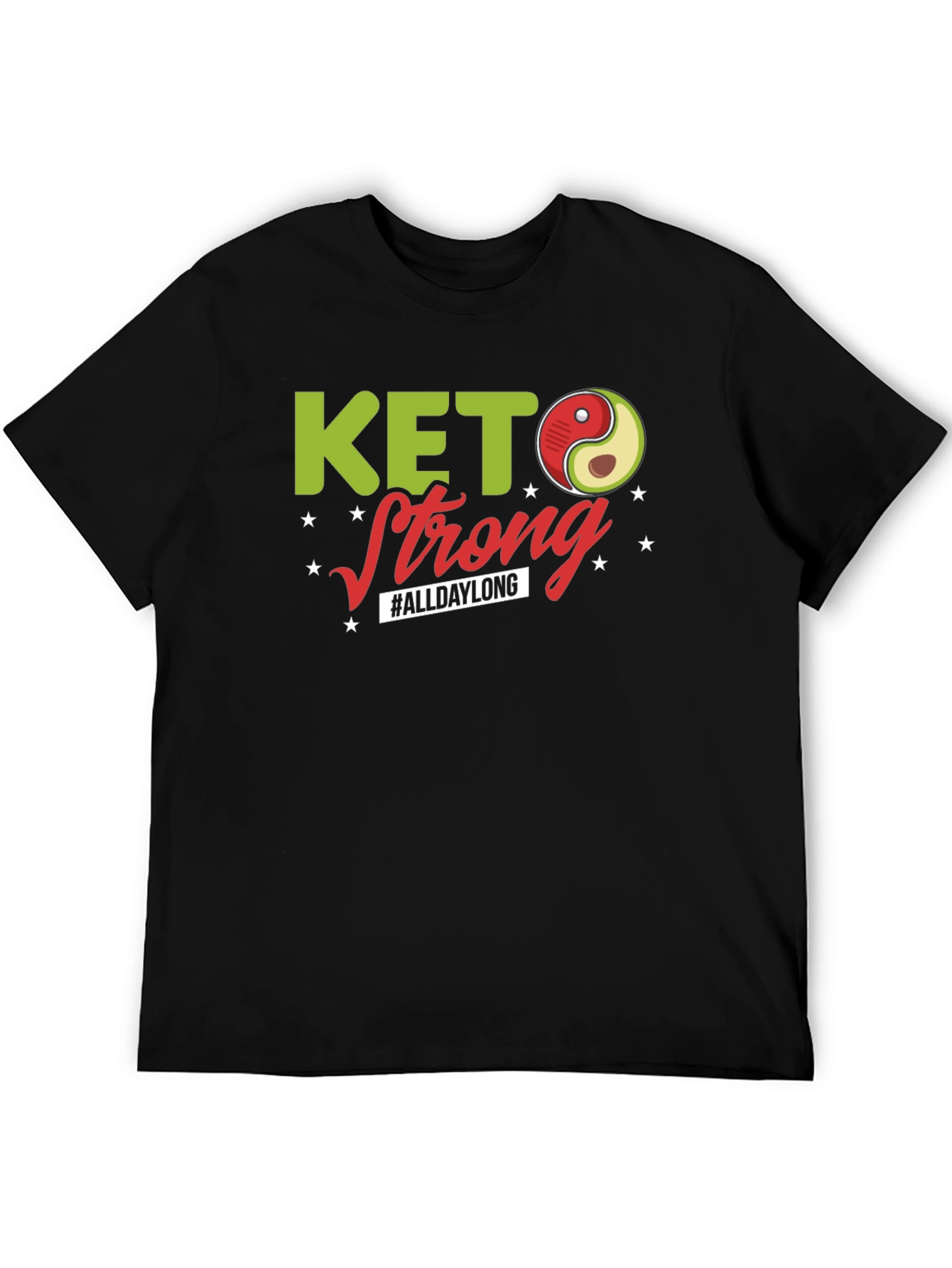 Keto Strong Avocado Yin Yang T-Shirt
