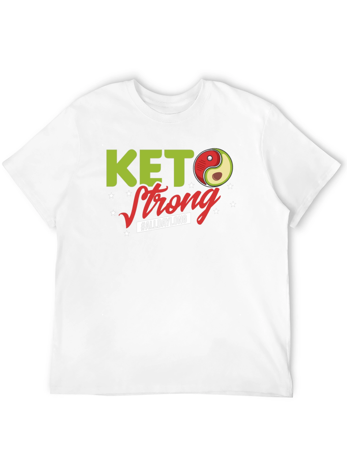 Keto Strong Avocado Yin Yang T-Shirt