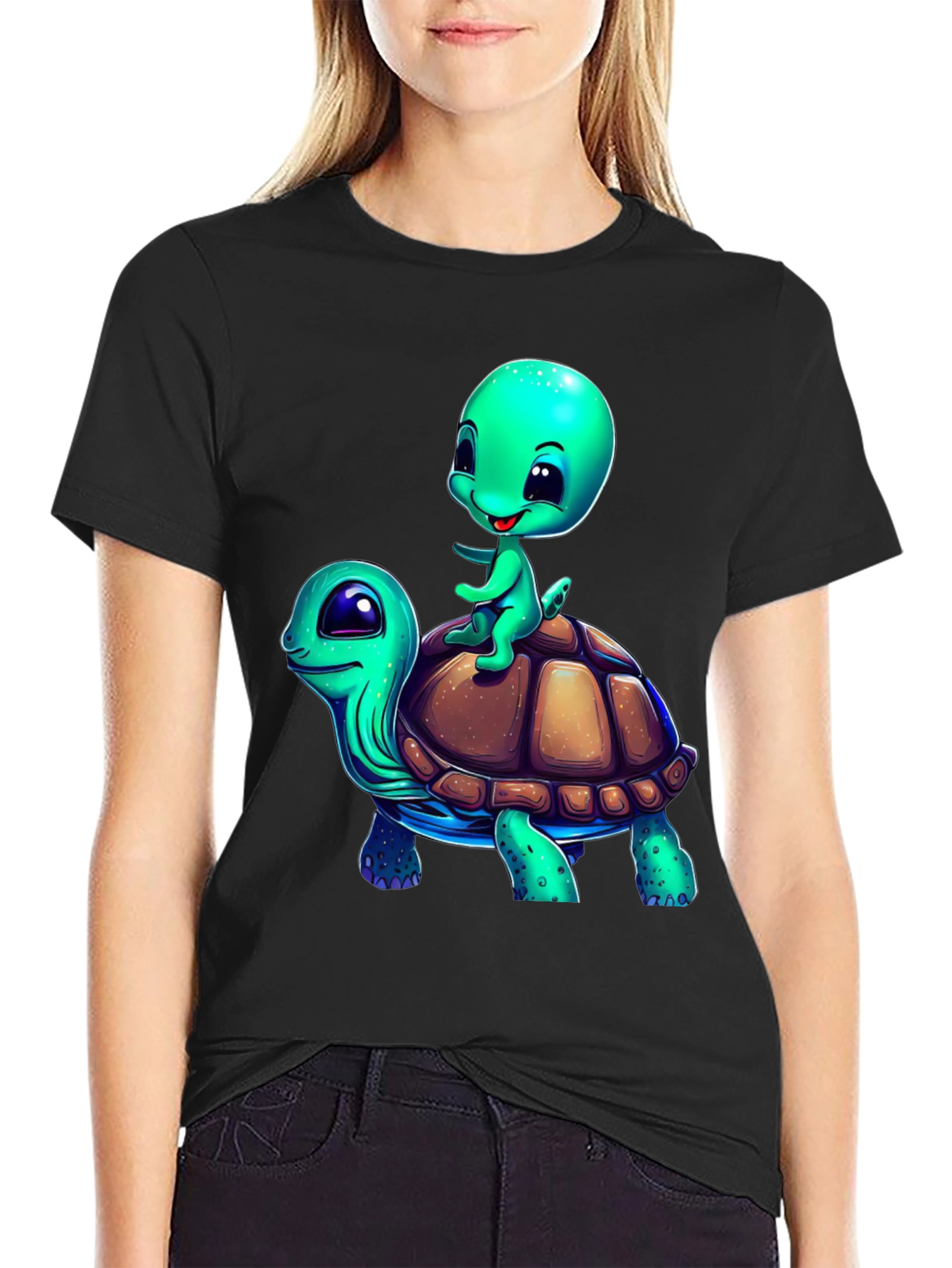 Cartoon Turtle Ride T-Shirt