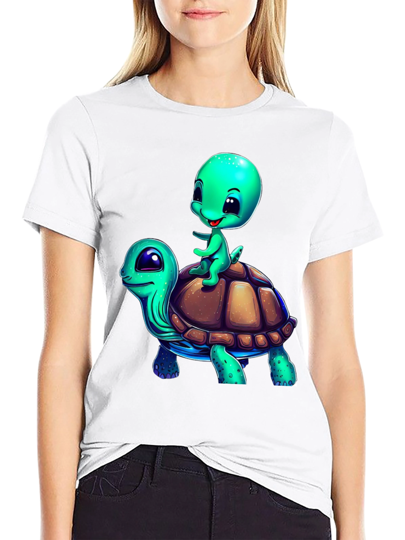 Cartoon Turtle Ride T-Shirt