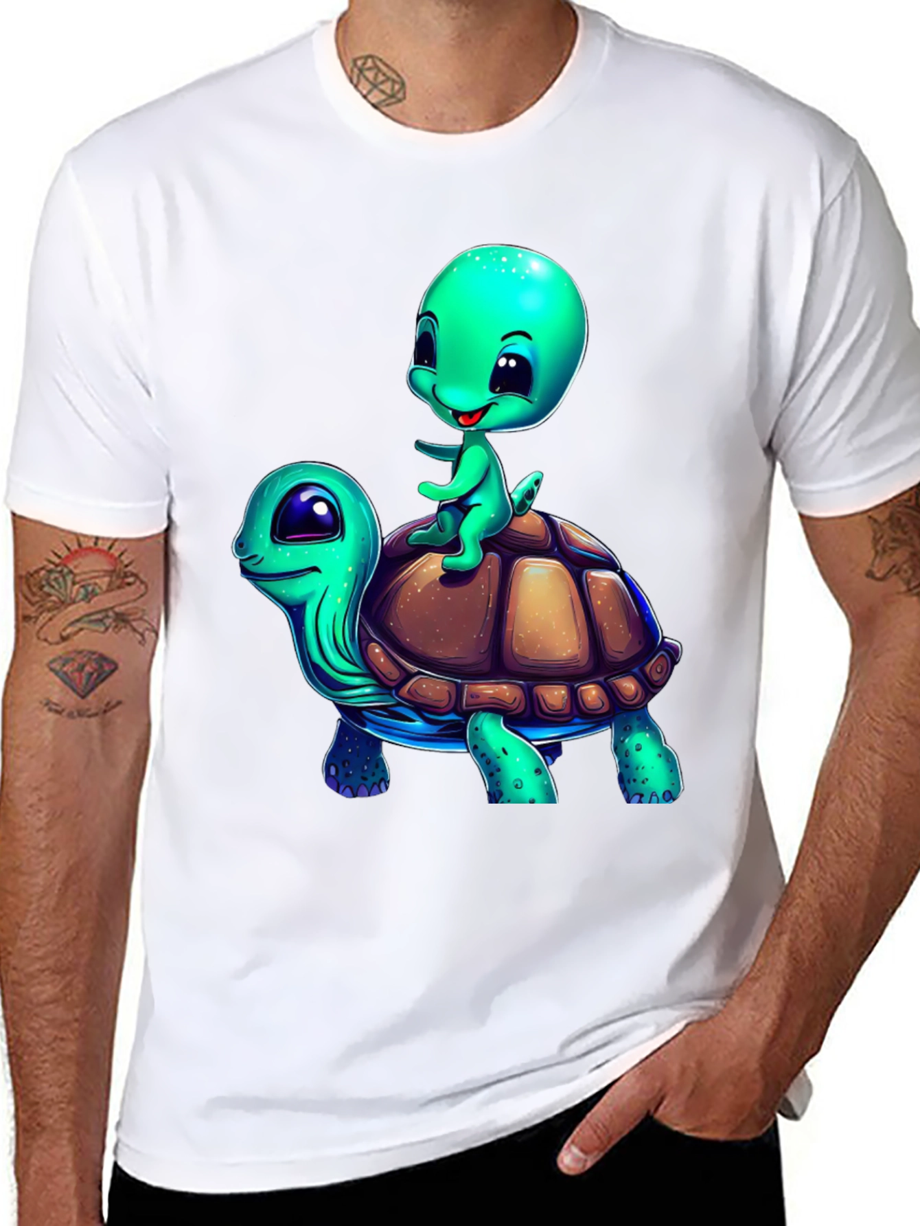 Cartoon Turtle Ride T-Shirt