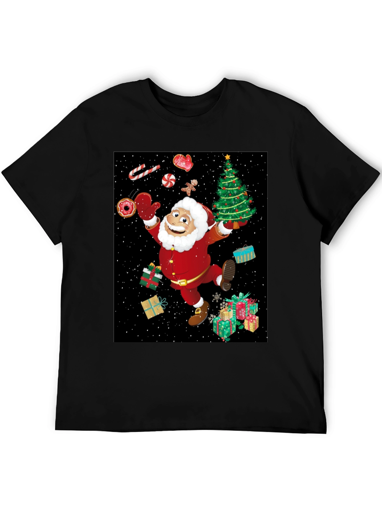 Festive Santa Graphic Tee