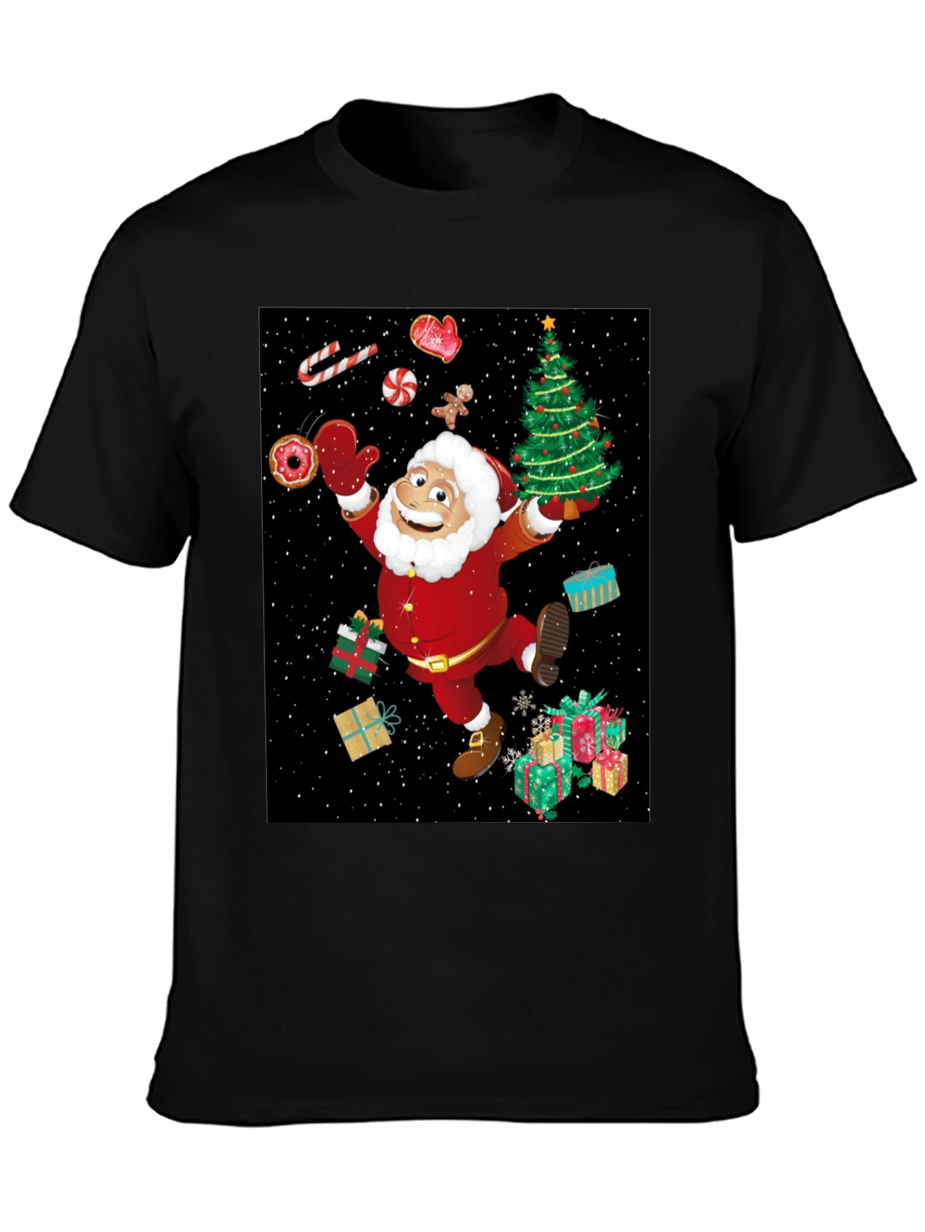 Festive Santa Graphic Tee