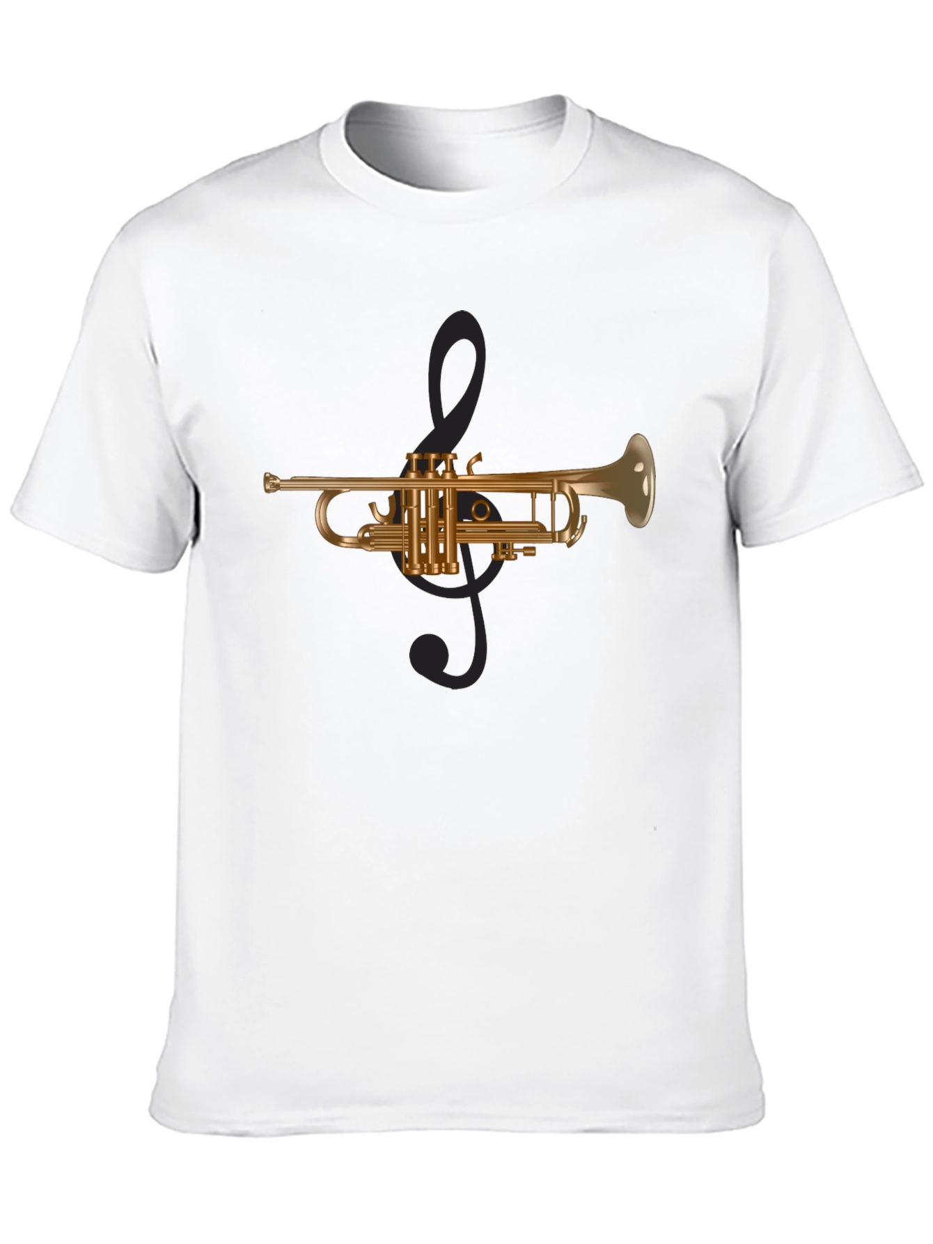 Musical Trumpet Graphic Tee - Black