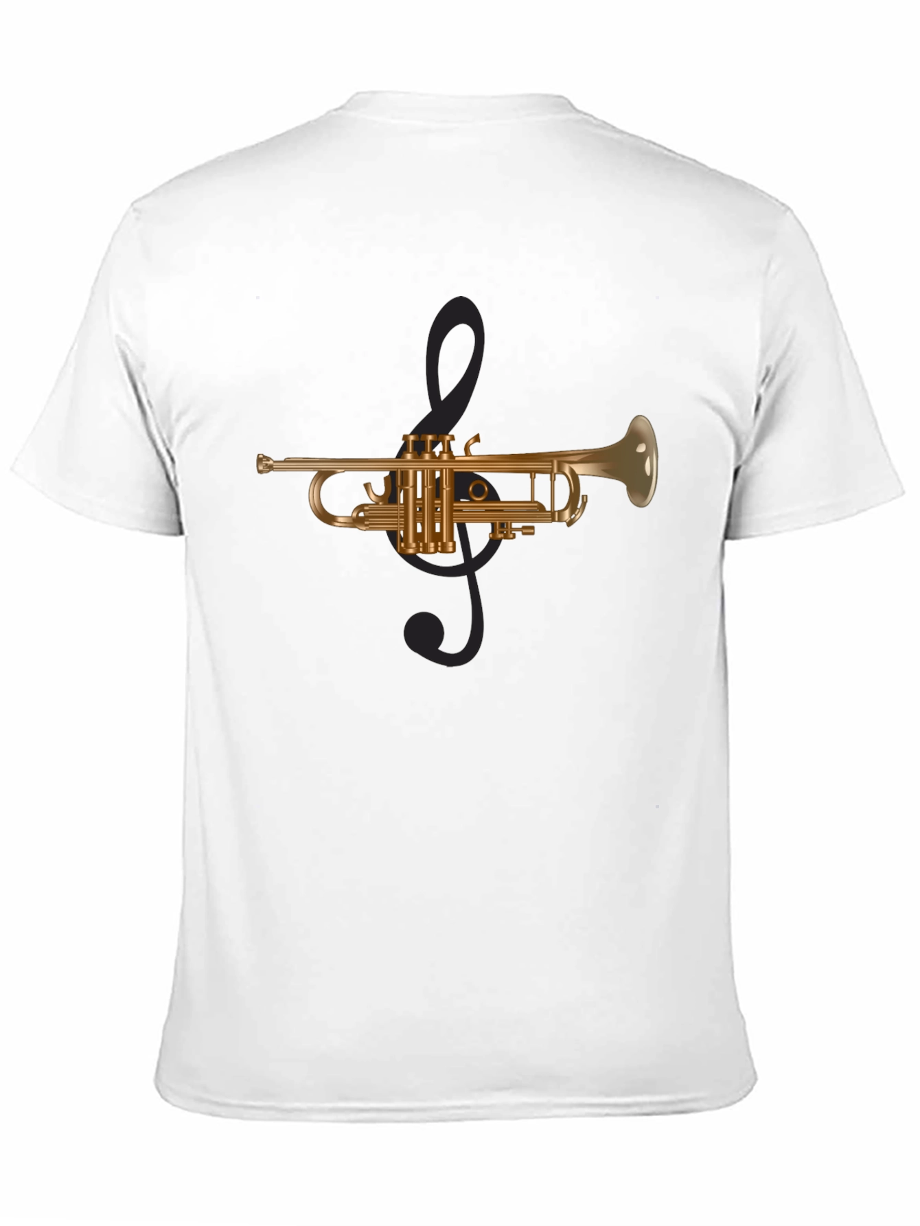 Musical Trumpet Graphic Tee - Black