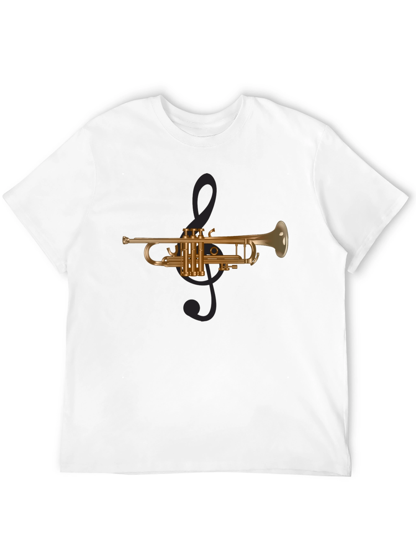 Musical Trumpet Graphic Tee - Black