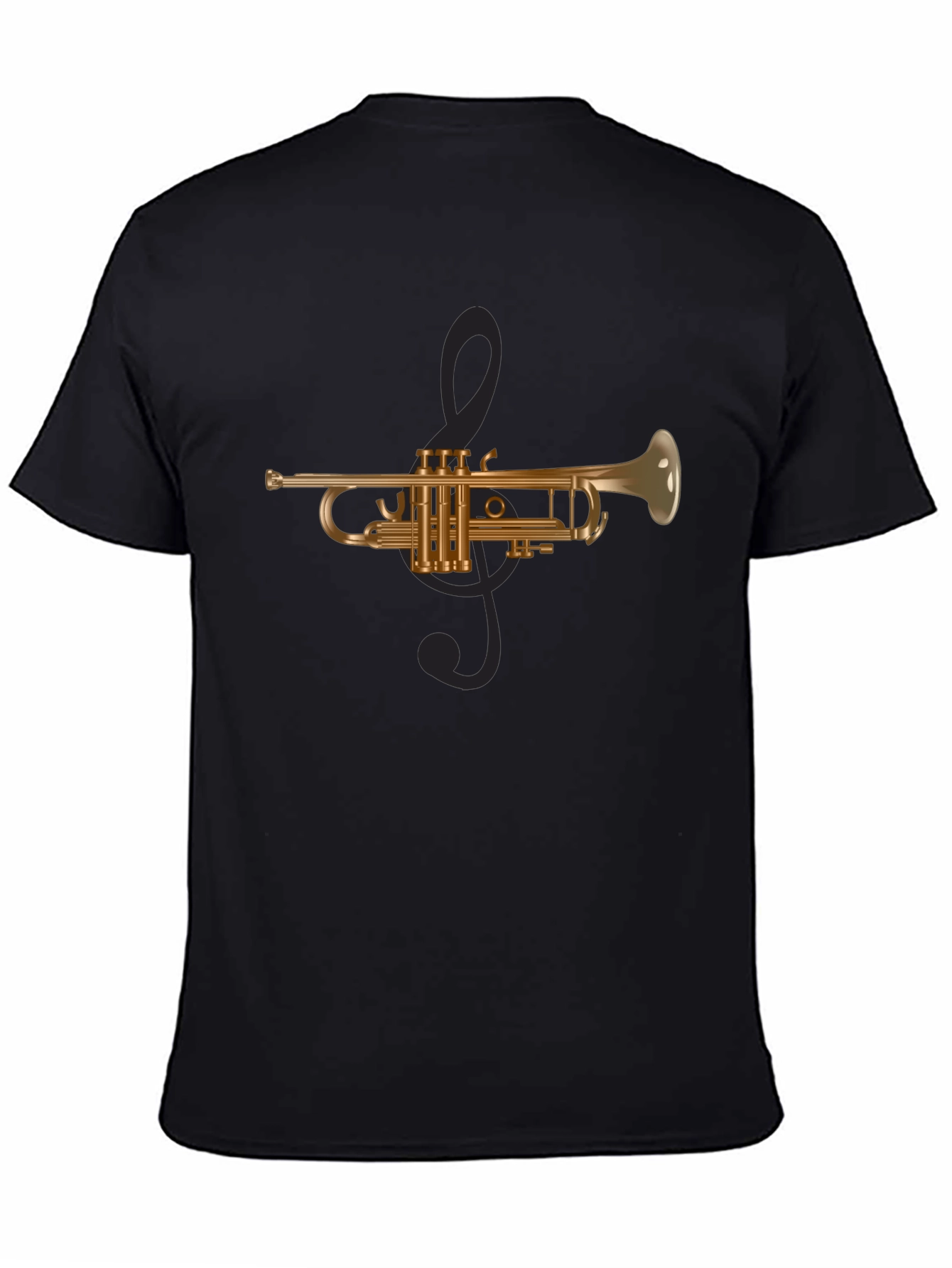 Musical Trumpet Graphic Tee - Black