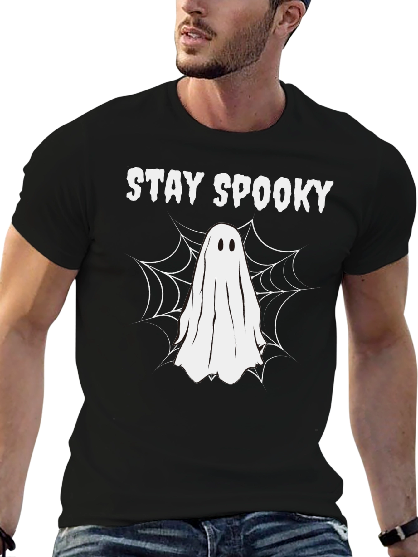 Stay Spooky Ghost Halloween Graphic Tee