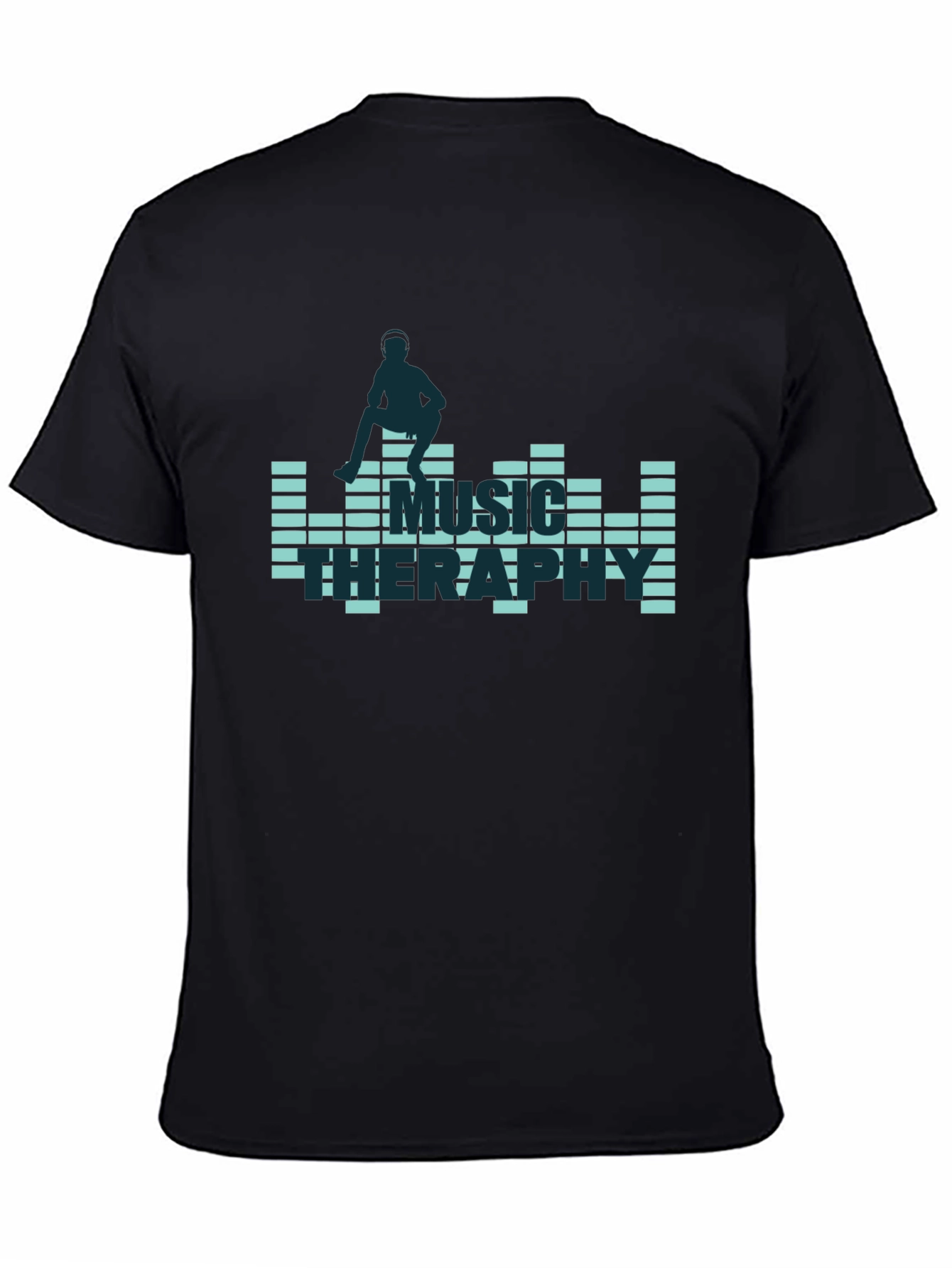 Music Therapy Graphic Tee - Black