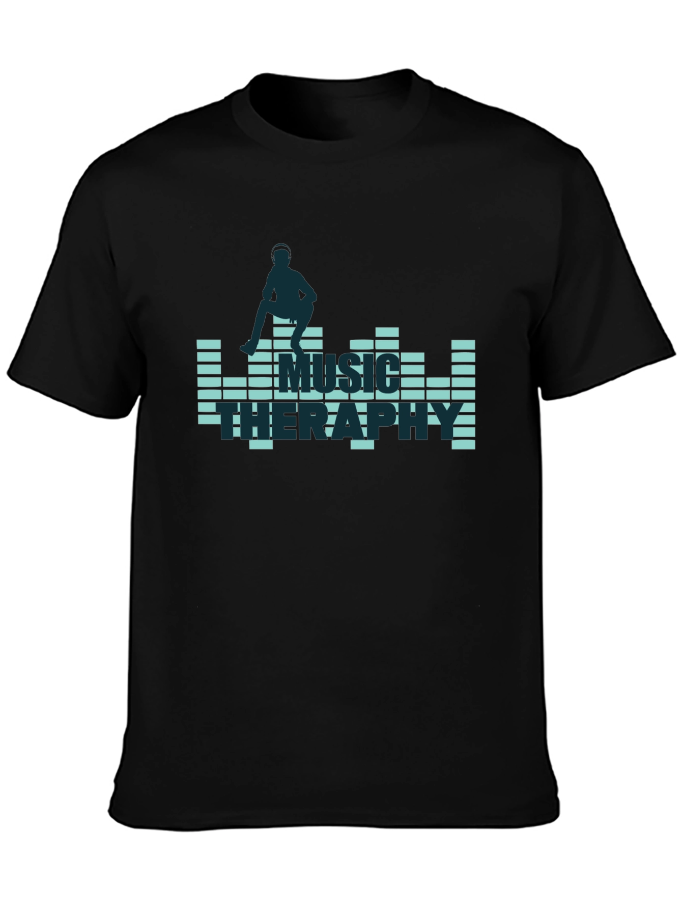 Music Therapy Graphic Tee - Black