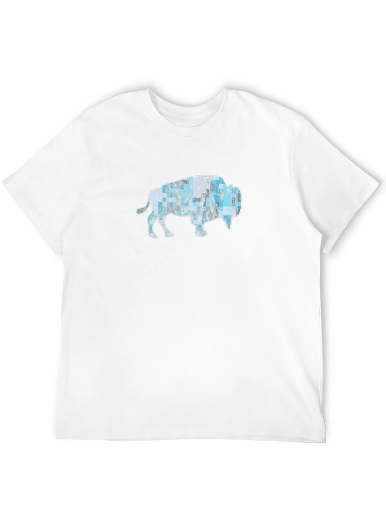 Abstract Buffalo Graphic Mens Black T-Shirt