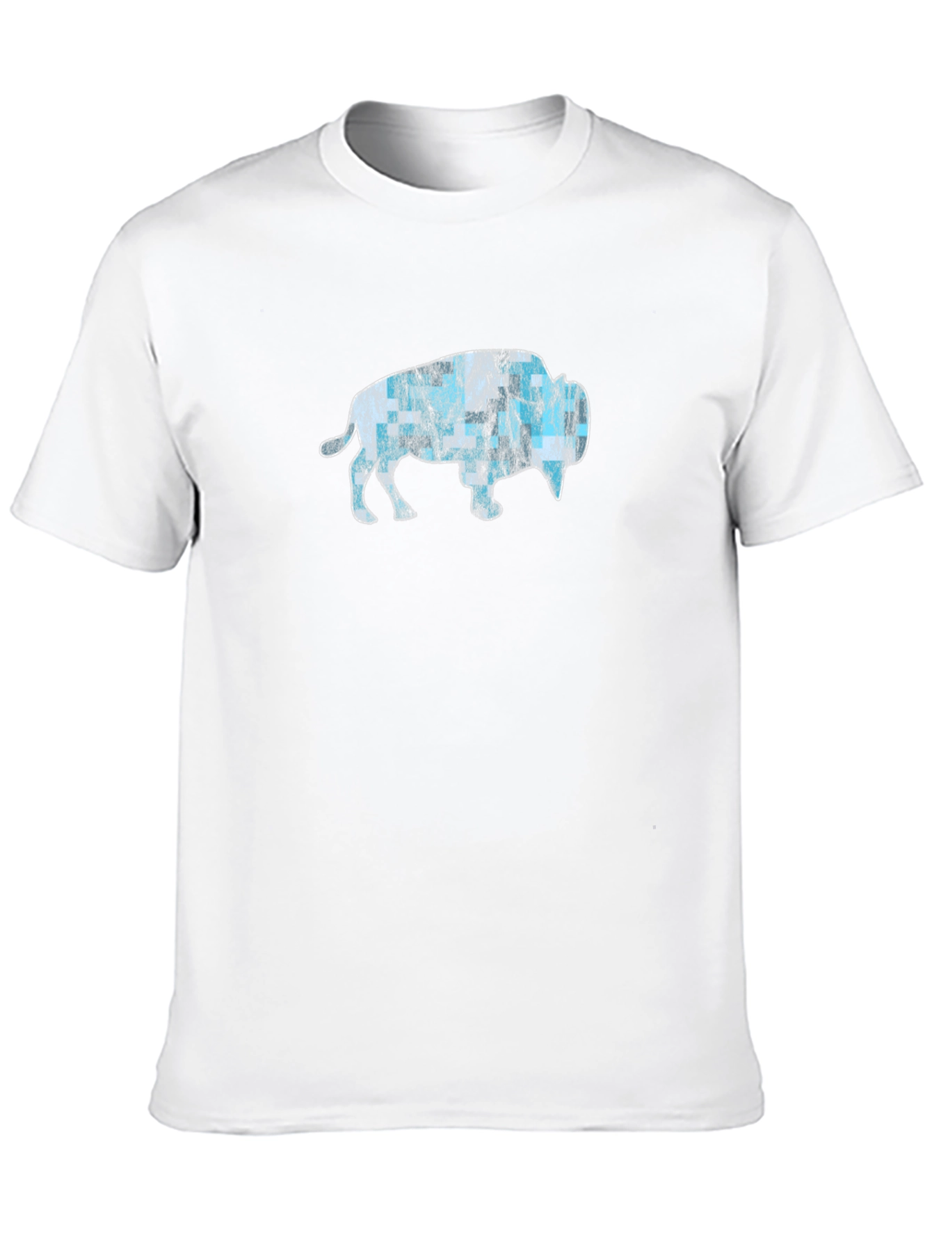 Abstract Buffalo Graphic Mens Black T-Shirt