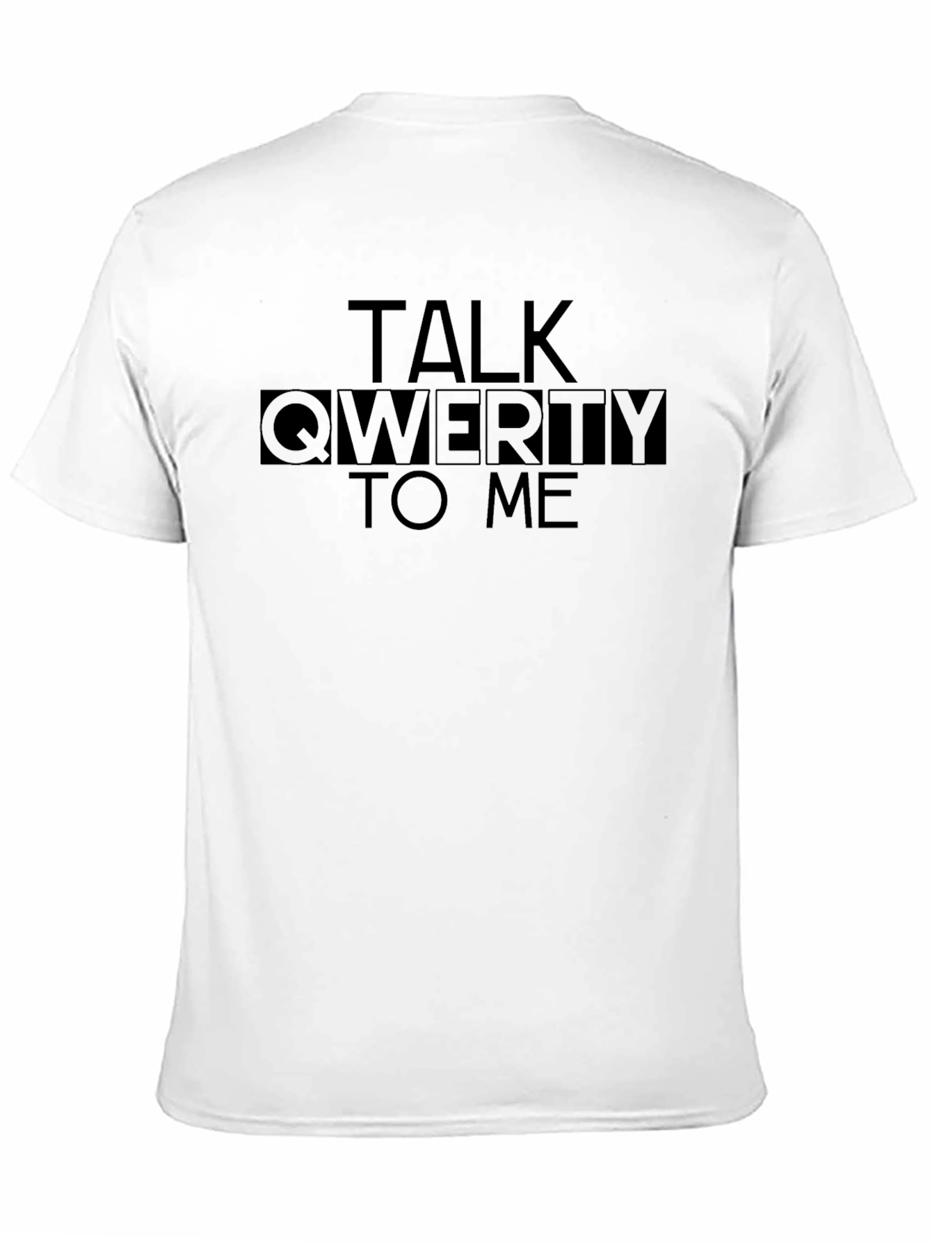 Talk QWERTY To Me Black Graphic T-Shirt