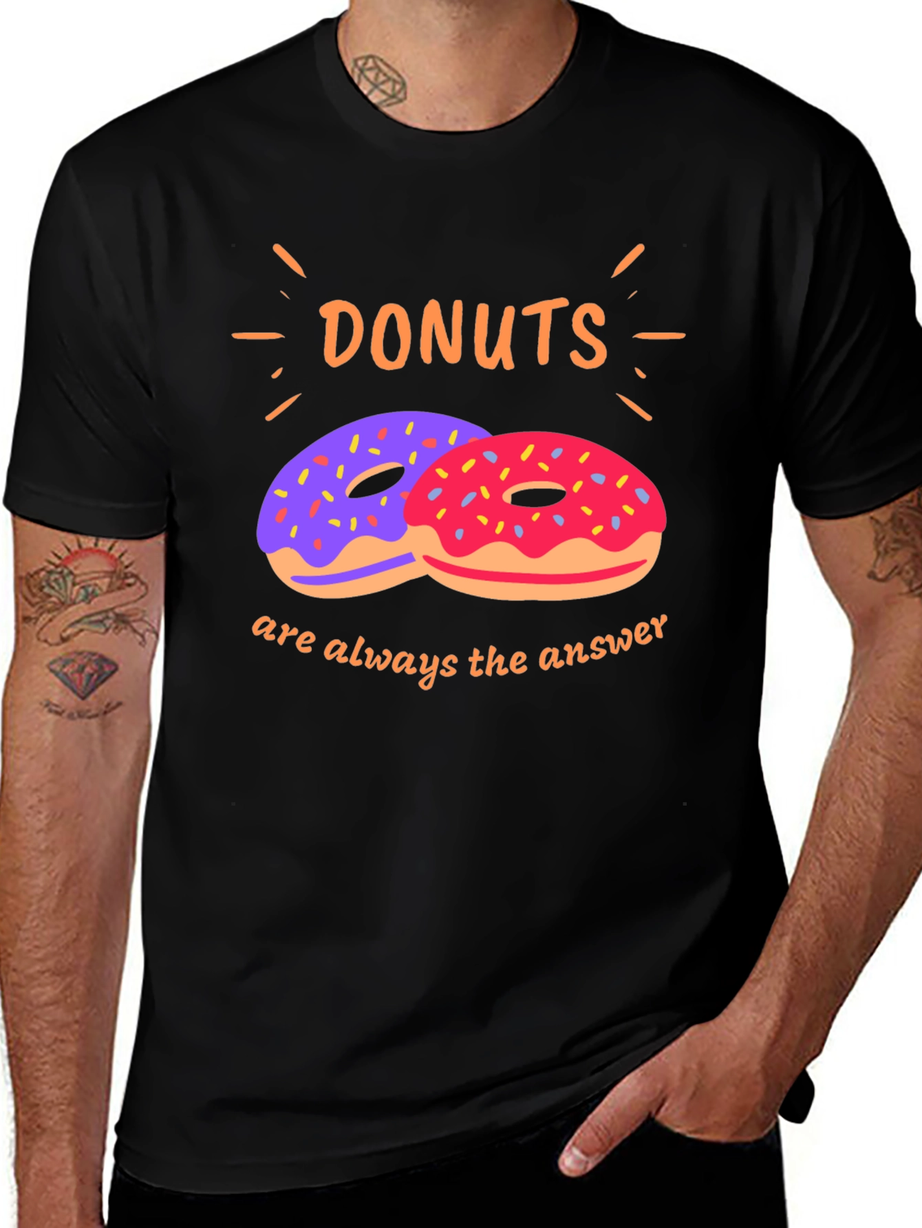 Donuts are Always the Answer Graphic T-Shirt