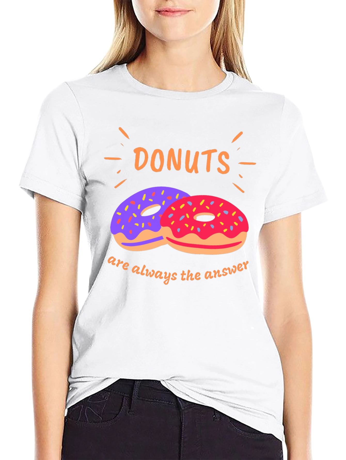 Donuts are Always the Answer Graphic T-Shirt