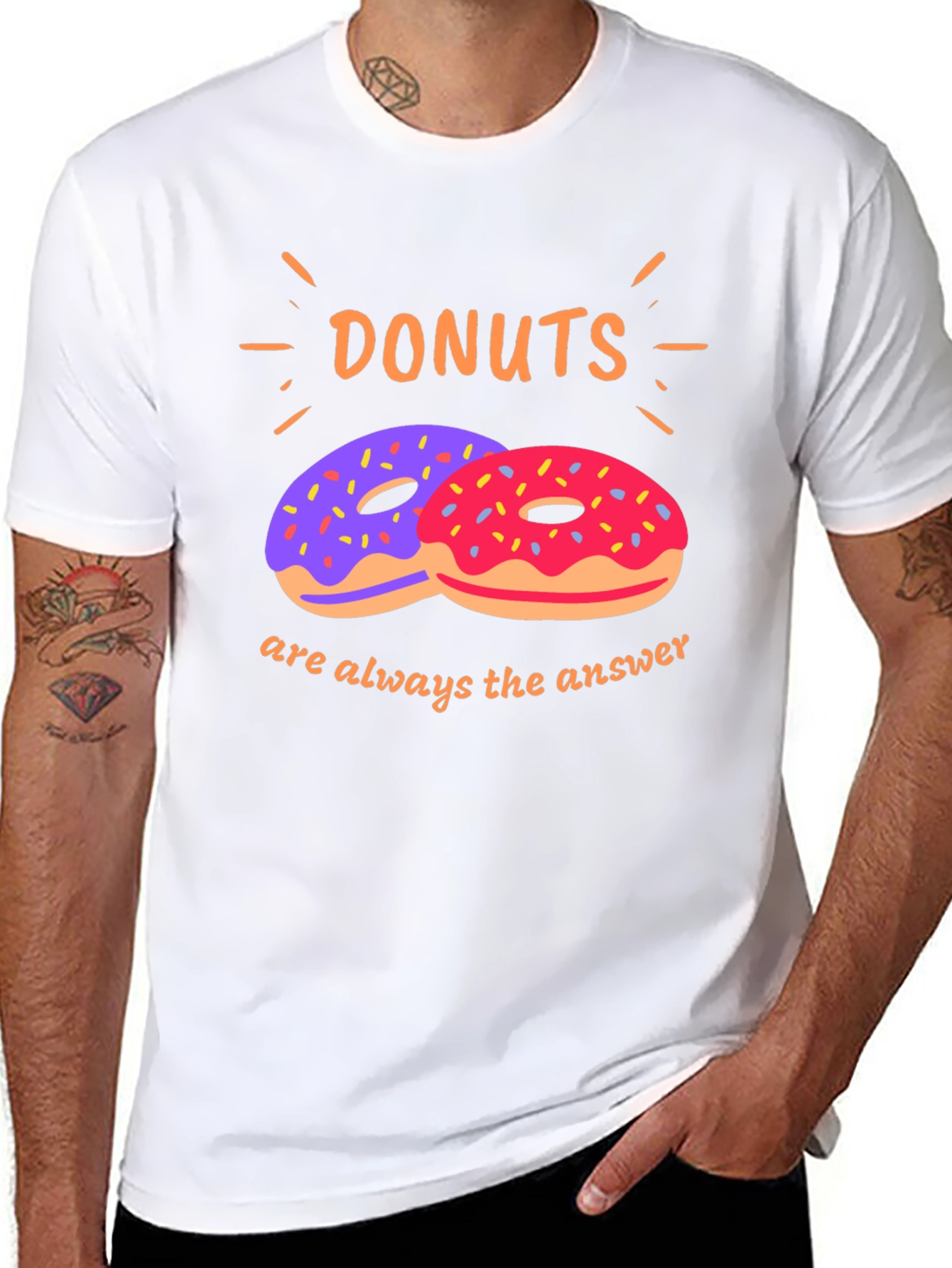 Donuts are Always the Answer Graphic T-Shirt