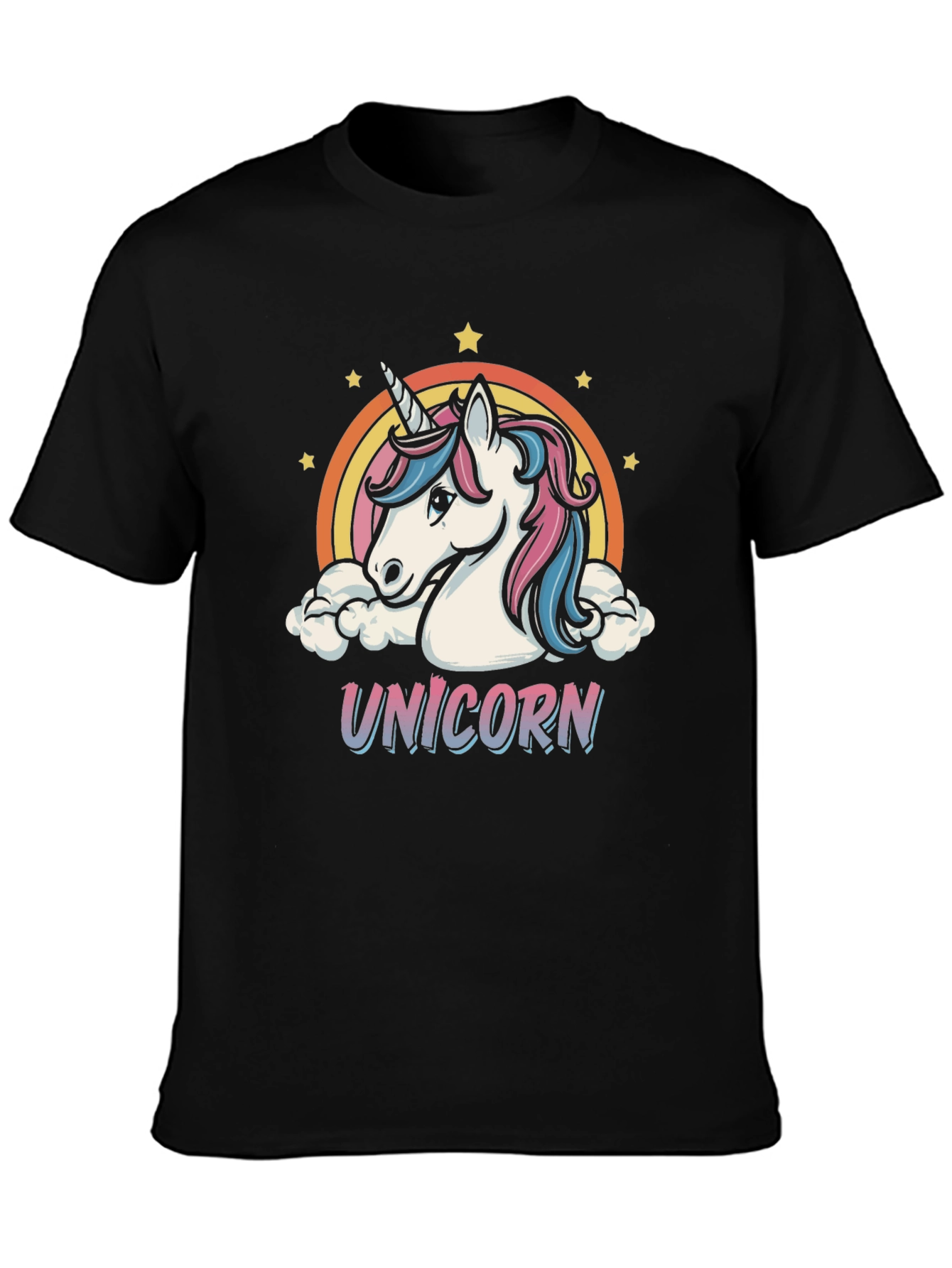 Unicorn Graphic T-Shirt - Rainbow Design