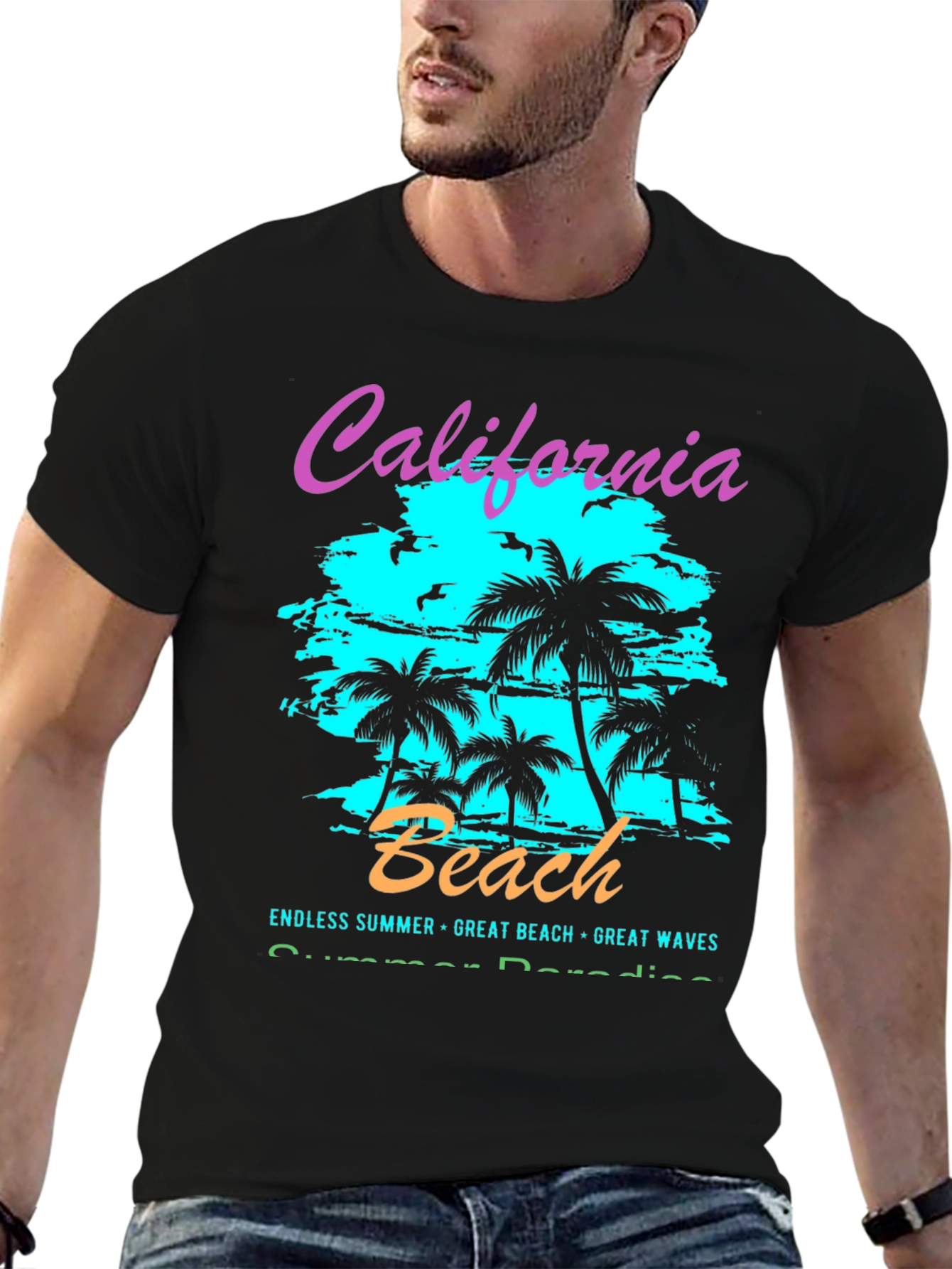 California Beach Graphic T-Shirt - Summer Vibes