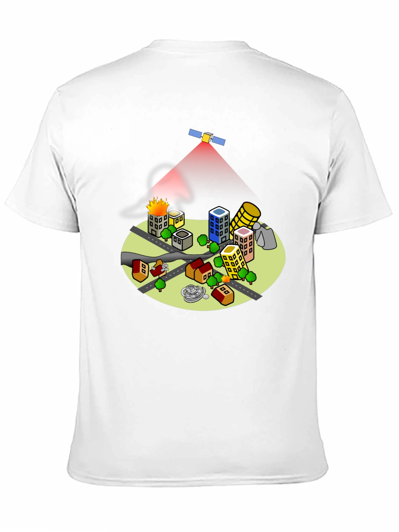 Satellite City T-Shirt - Unique Graphic Tee