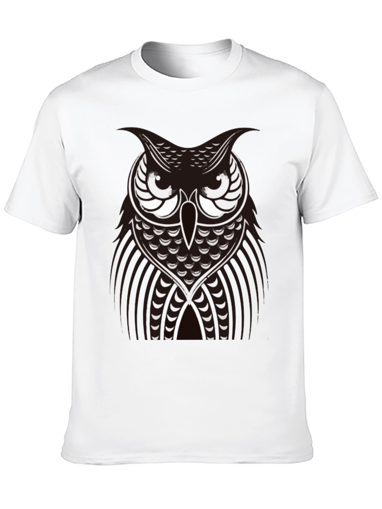 Owl Graphic Black T-Shirt - Unique Design