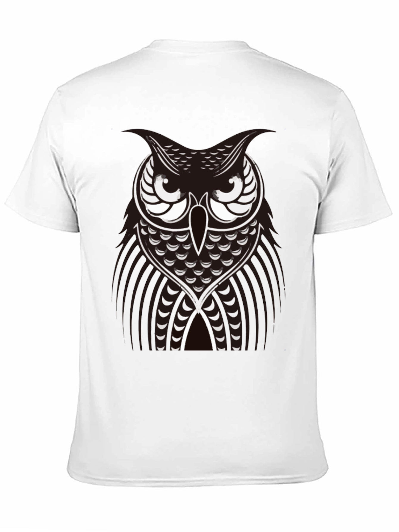 Owl Graphic Black T-Shirt - Unique Design