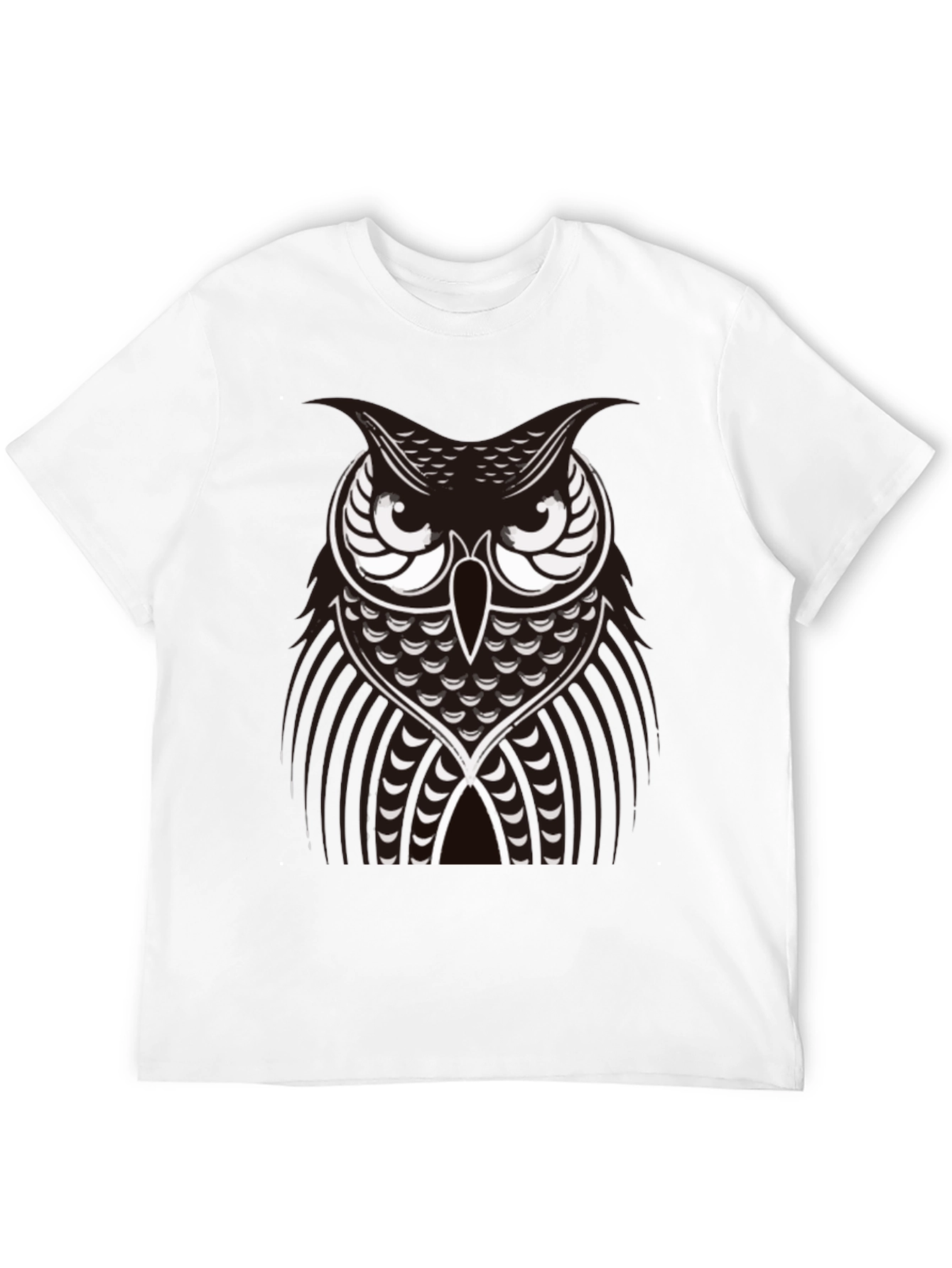 Owl Graphic Black T-Shirt - Unique Design