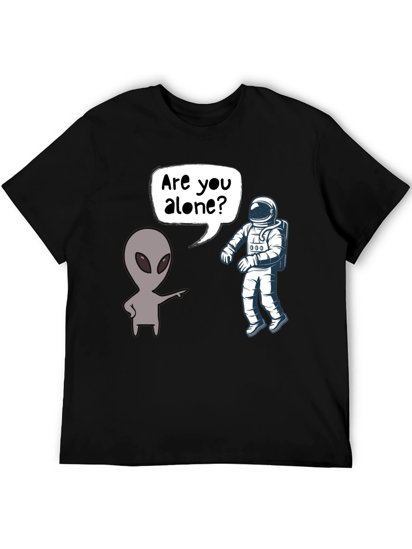 Alien & Astronaut T-Shirt - Are You Alone?