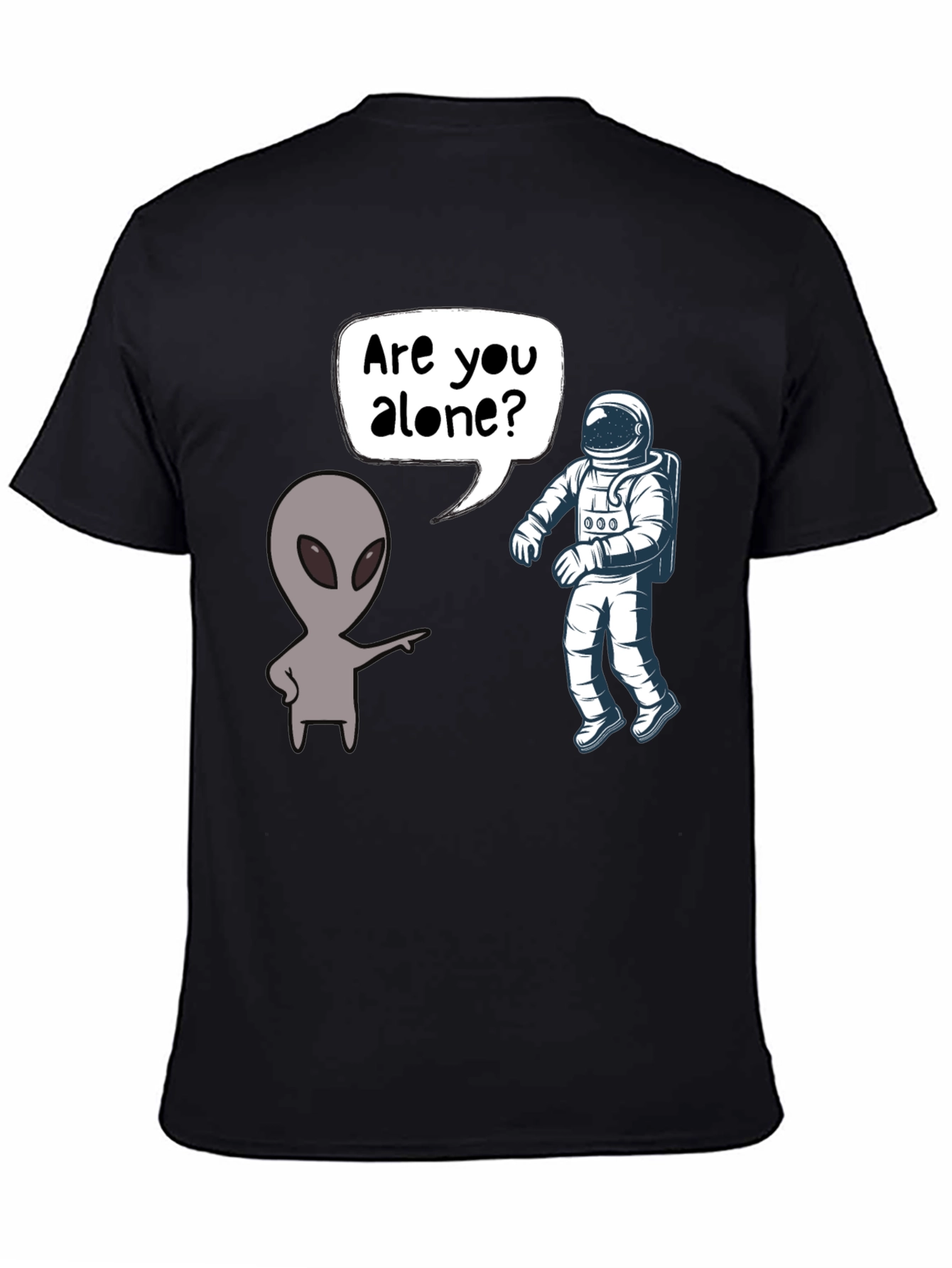 Alien & Astronaut T-Shirt - Are You Alone?