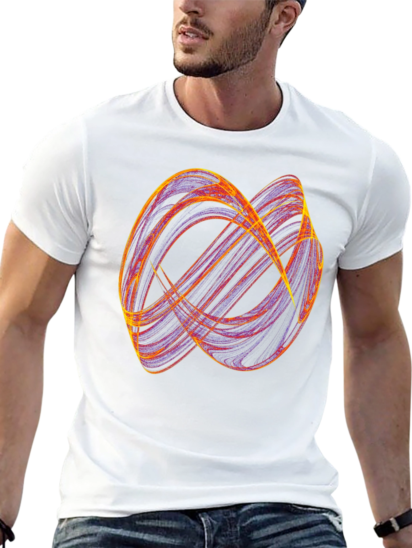 Abstract Graphic Print Black Casual T-Shirt