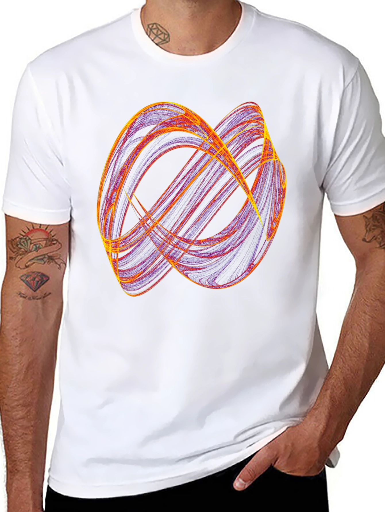 Abstract Graphic Print Black Casual T-Shirt