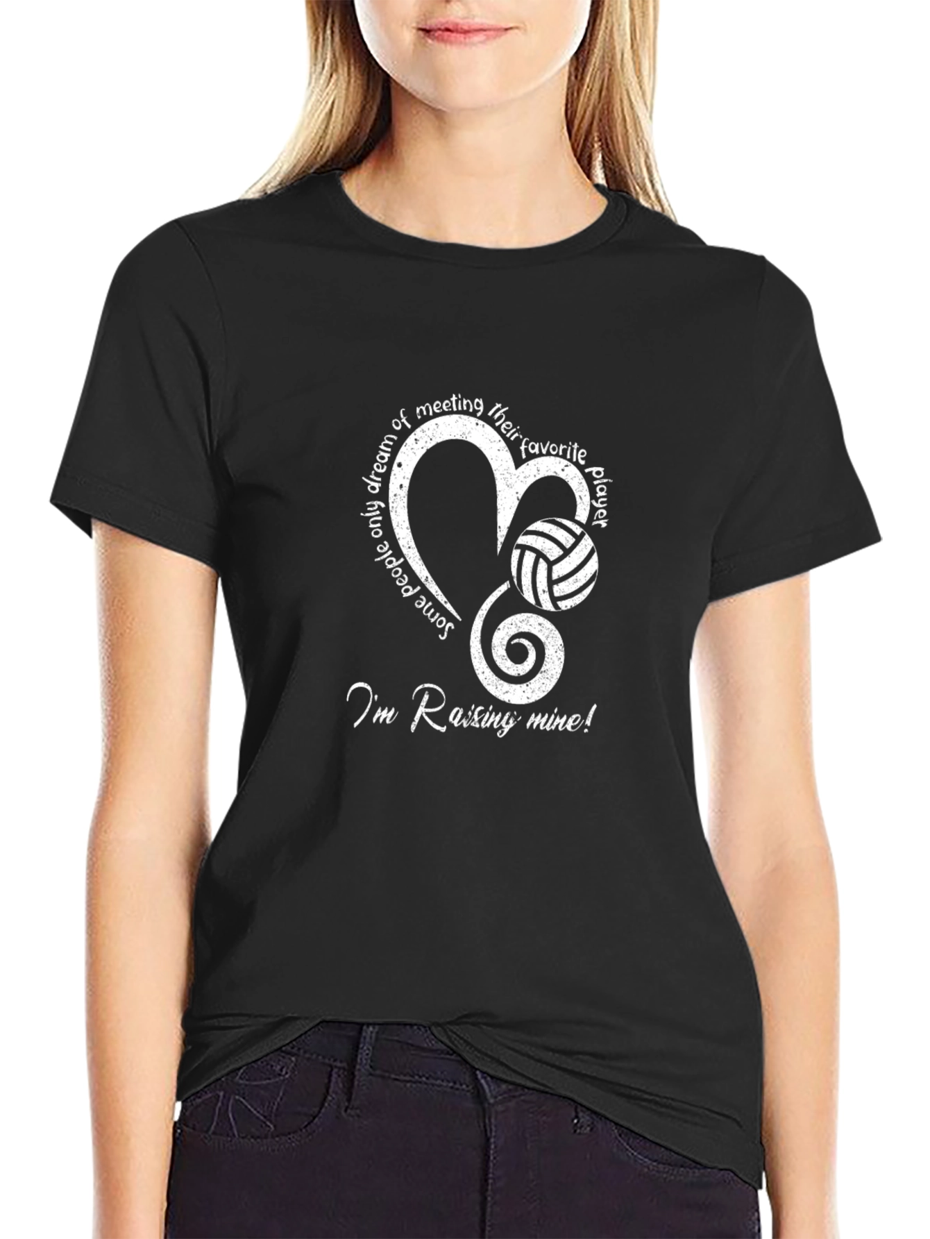 Volleyball Mom Graphic Tee - Raising My Player