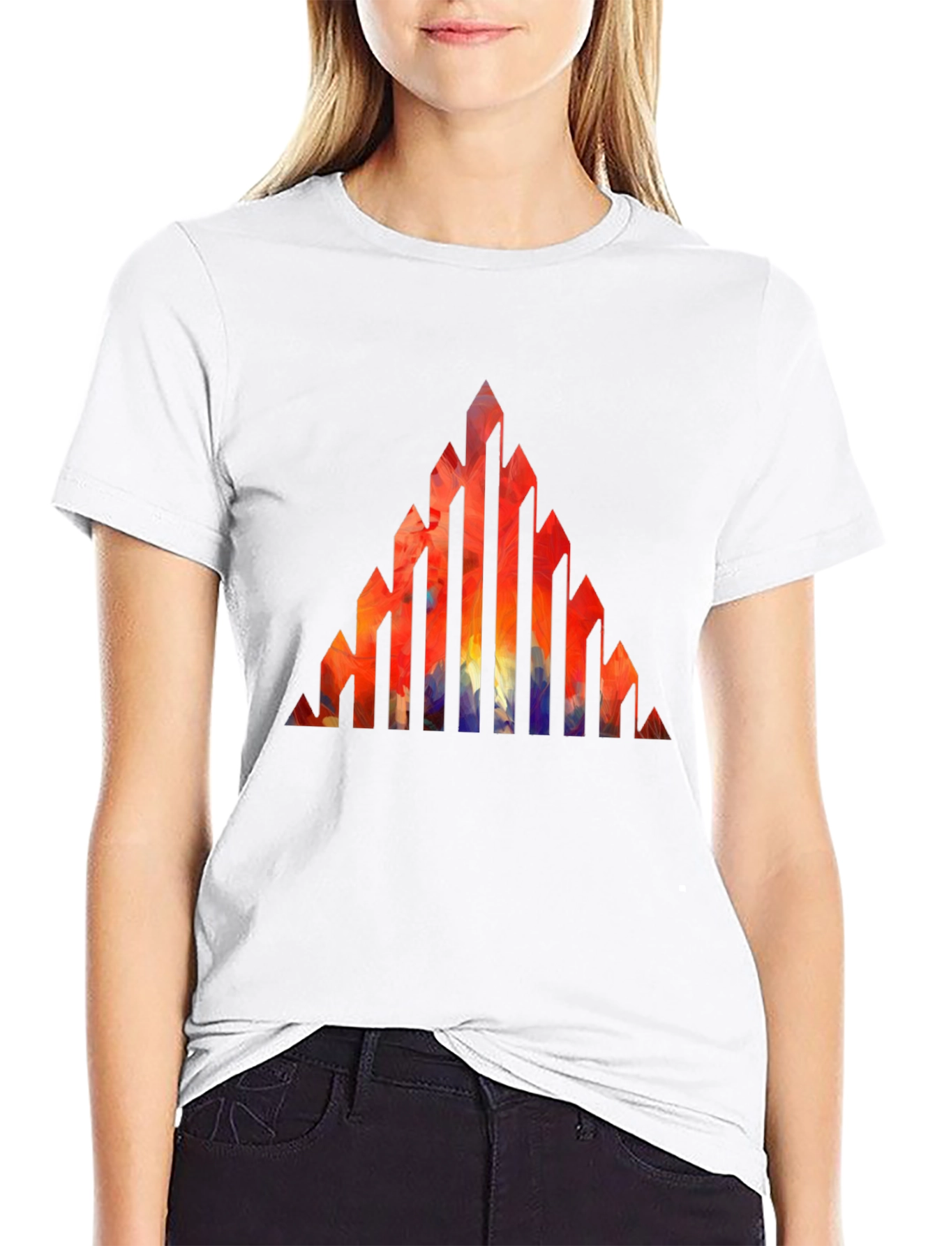 Abstract Geometric Peak T-Shirt