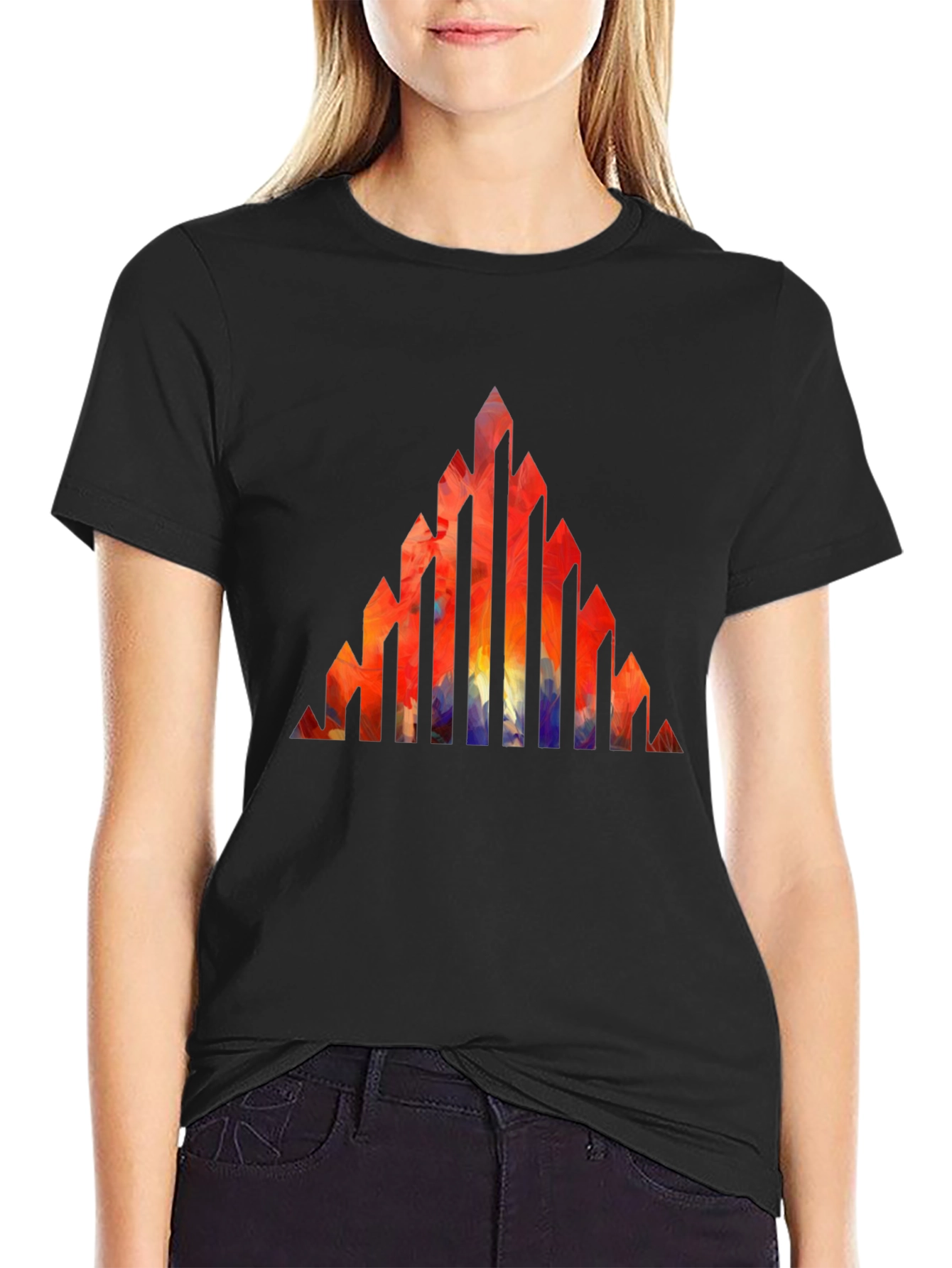 Abstract Geometric Peak T-Shirt
