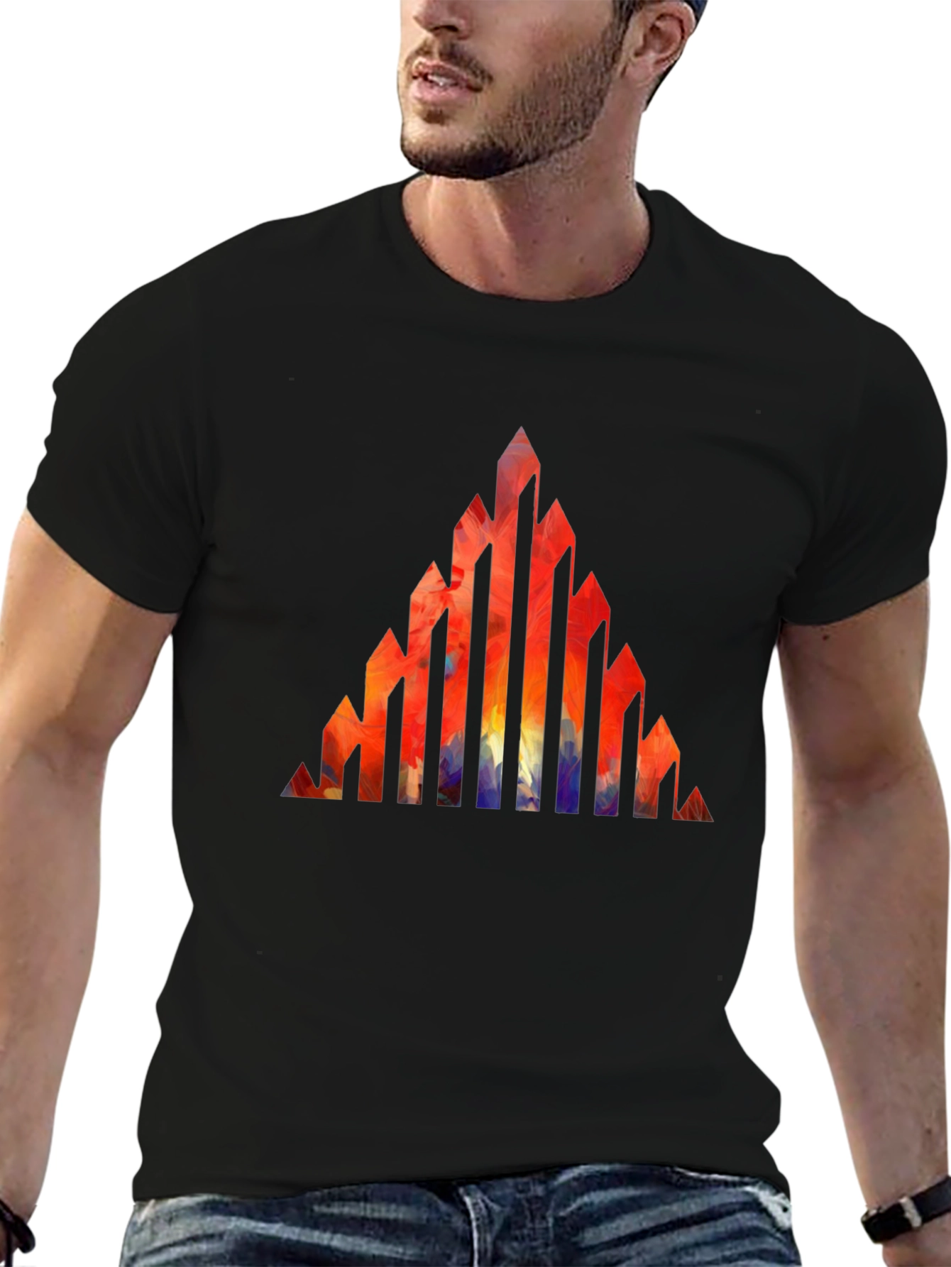 Abstract Geometric Peak T-Shirt