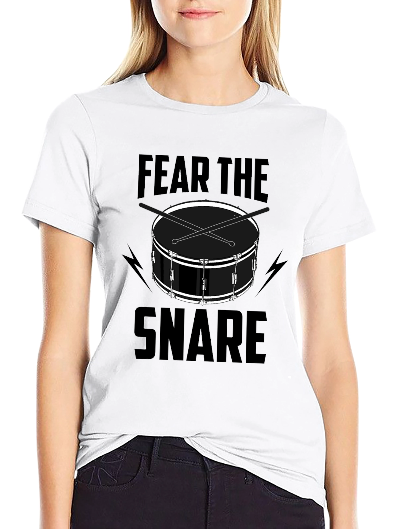 Fear The Snare Black Graphic T-Shirt