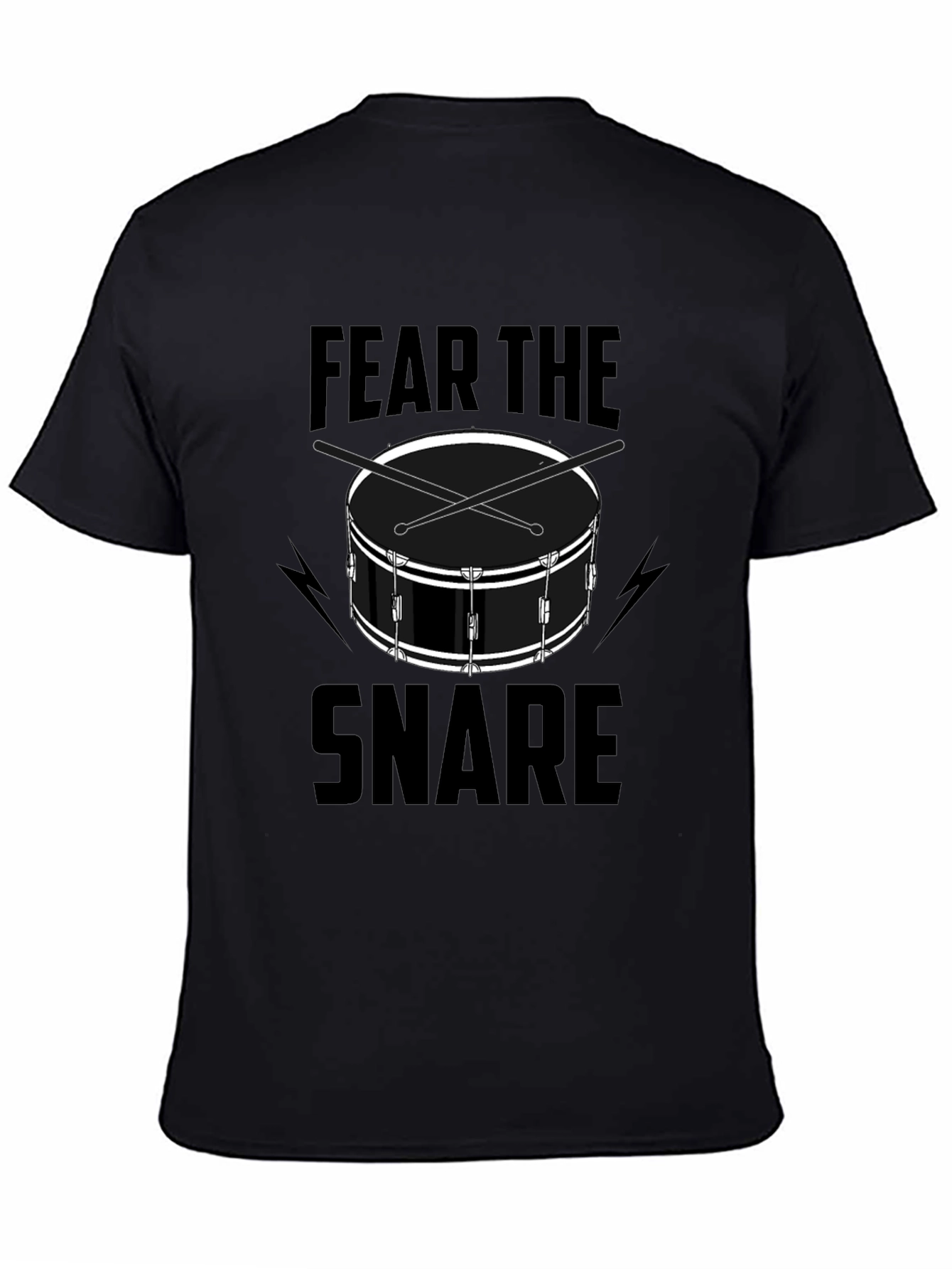 Fear The Snare Black Graphic T-Shirt